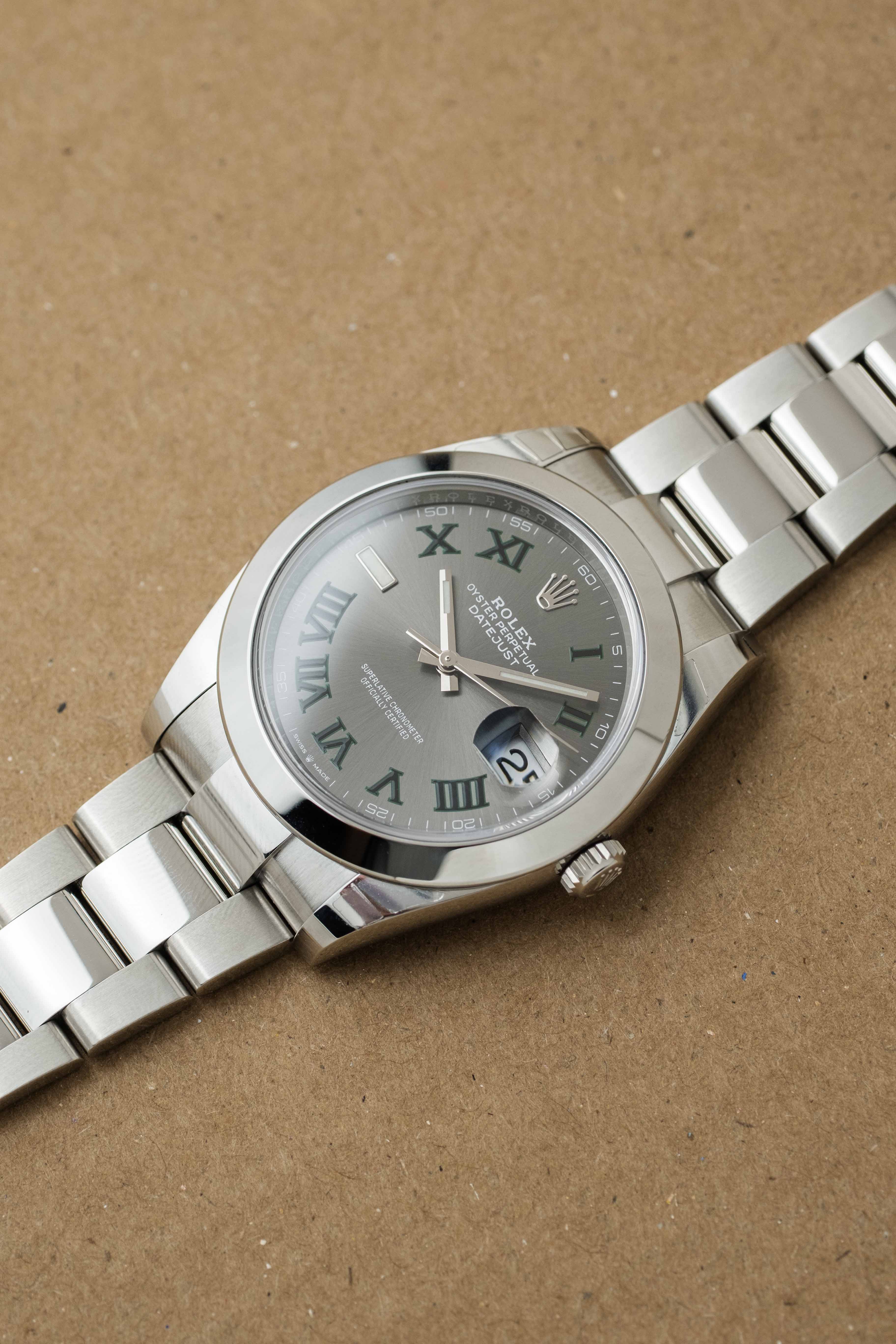 Rolex Datejust 41mm Ref. 126300 'Wimbledon' Dial 2021 w/ Box & Papers