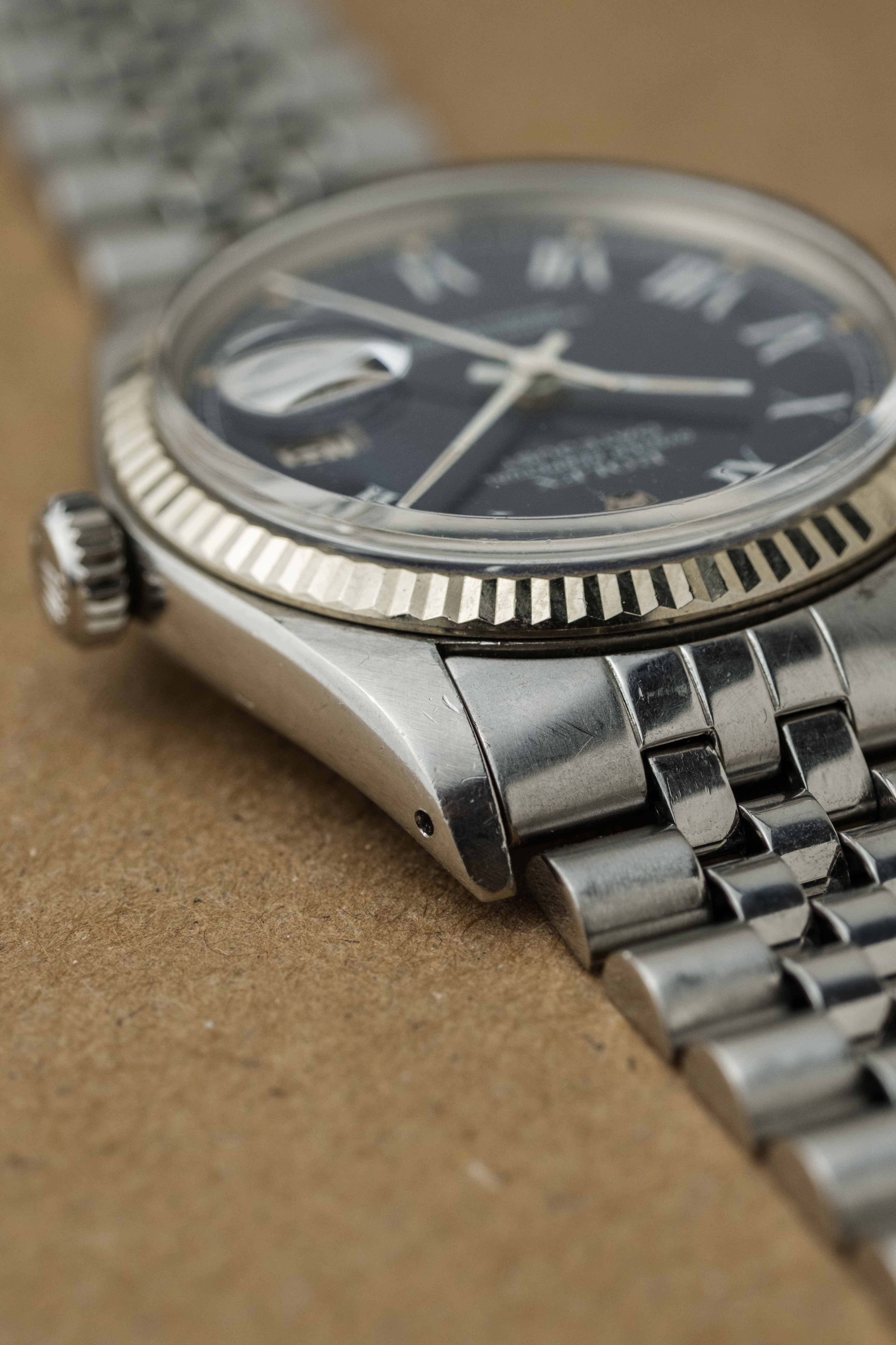 Rolex Datejust Ref. 16014 1978 'Blue Buckley' Dial w/ Box & Papers