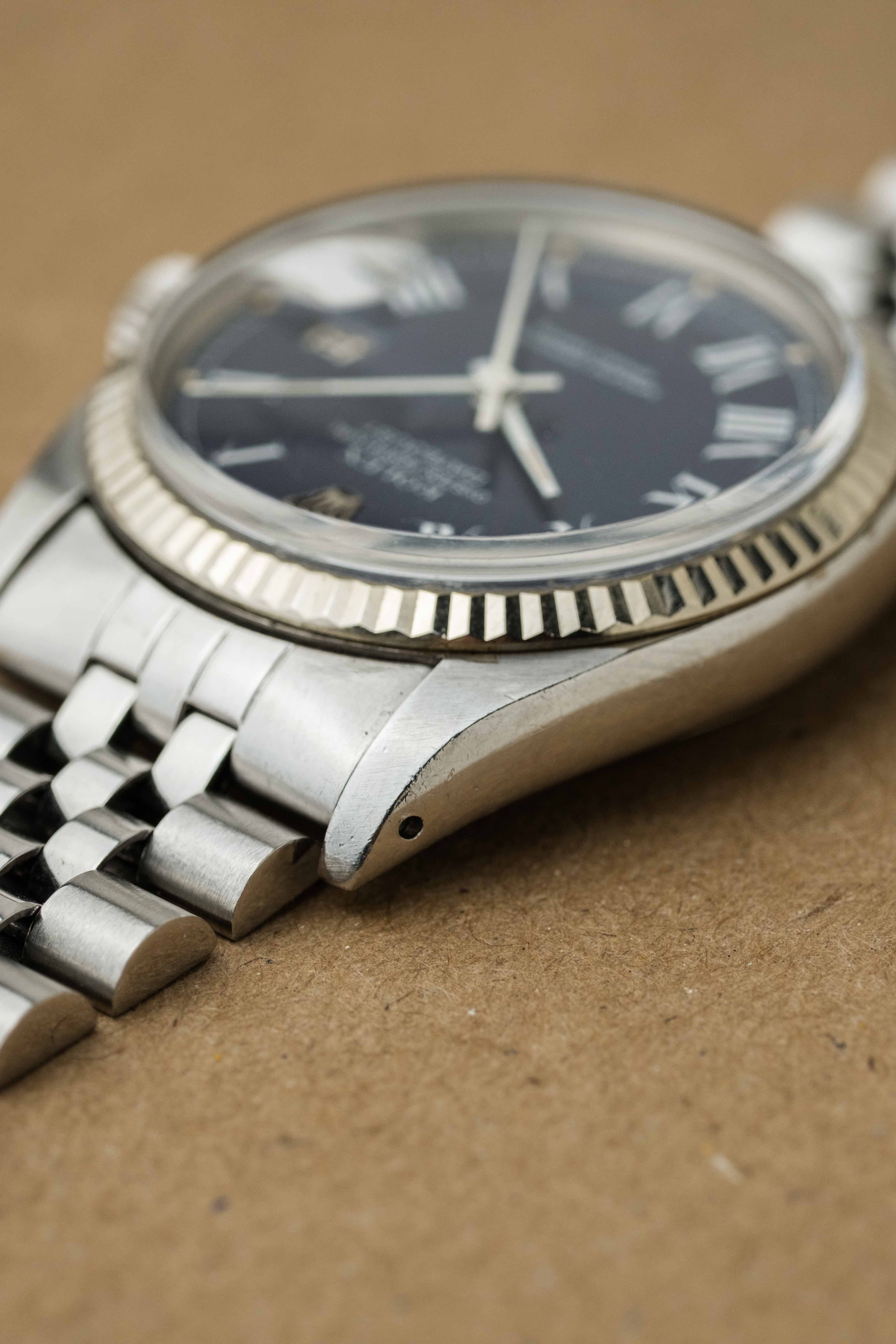 Rolex Datejust Ref. 16014 1978 'Blue Buckley' Dial w/ Box & Papers