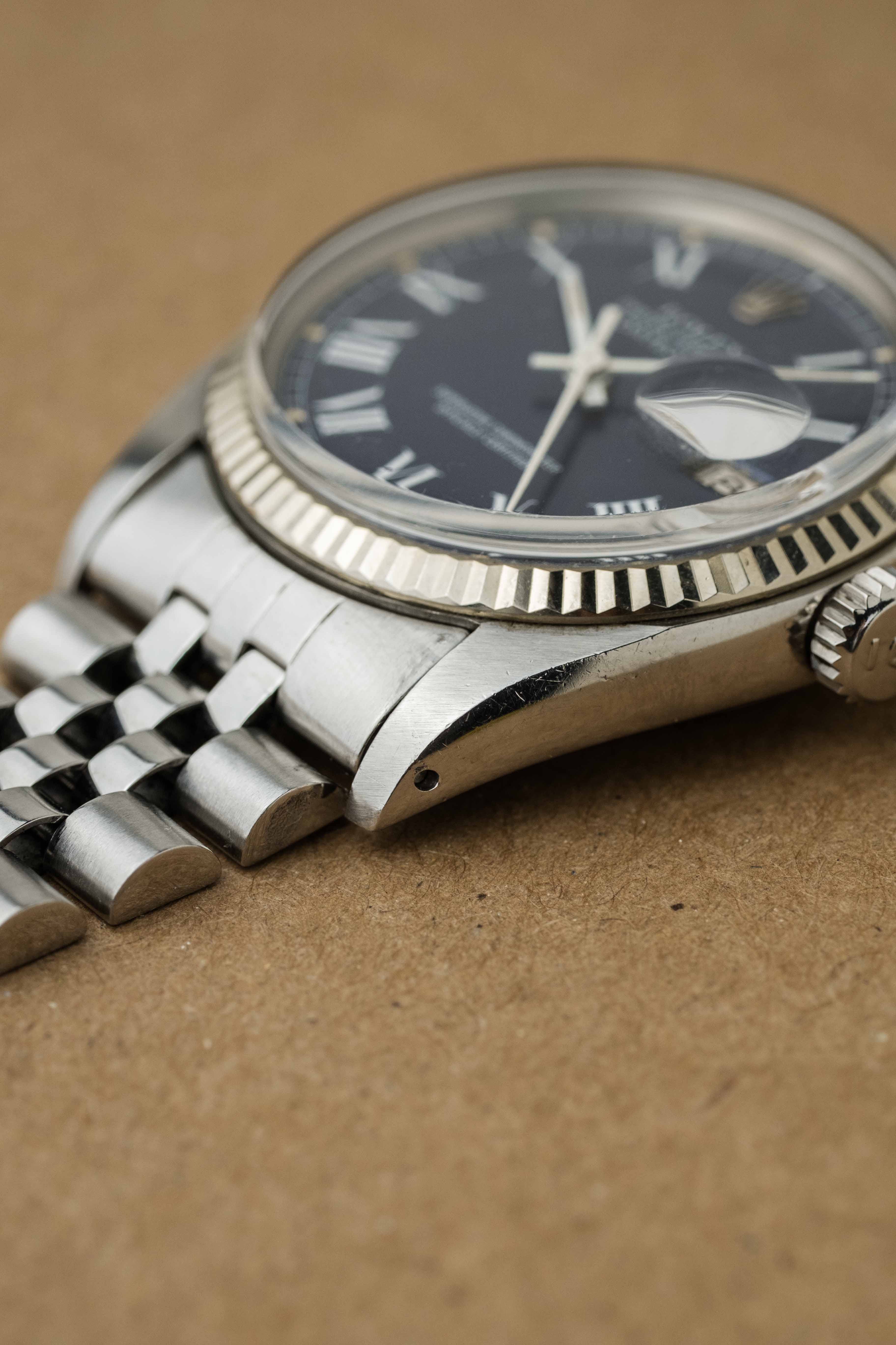 Rolex Datejust Ref. 16014 1978 'Blue Buckley' Dial w/ Box & Papers