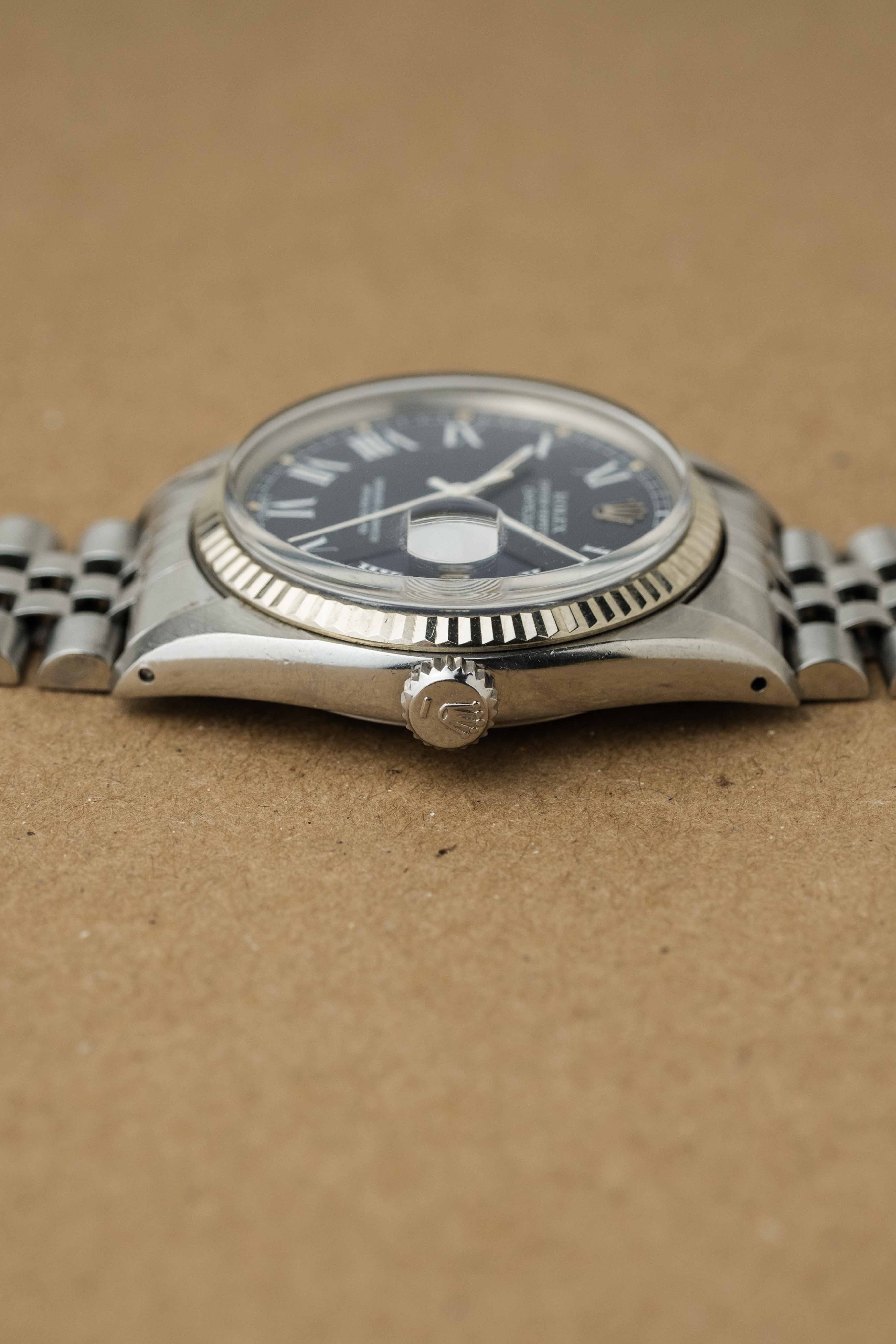 Rolex Datejust Ref. 16014 1978 'Blue Buckley' Dial w/ Box & Papers