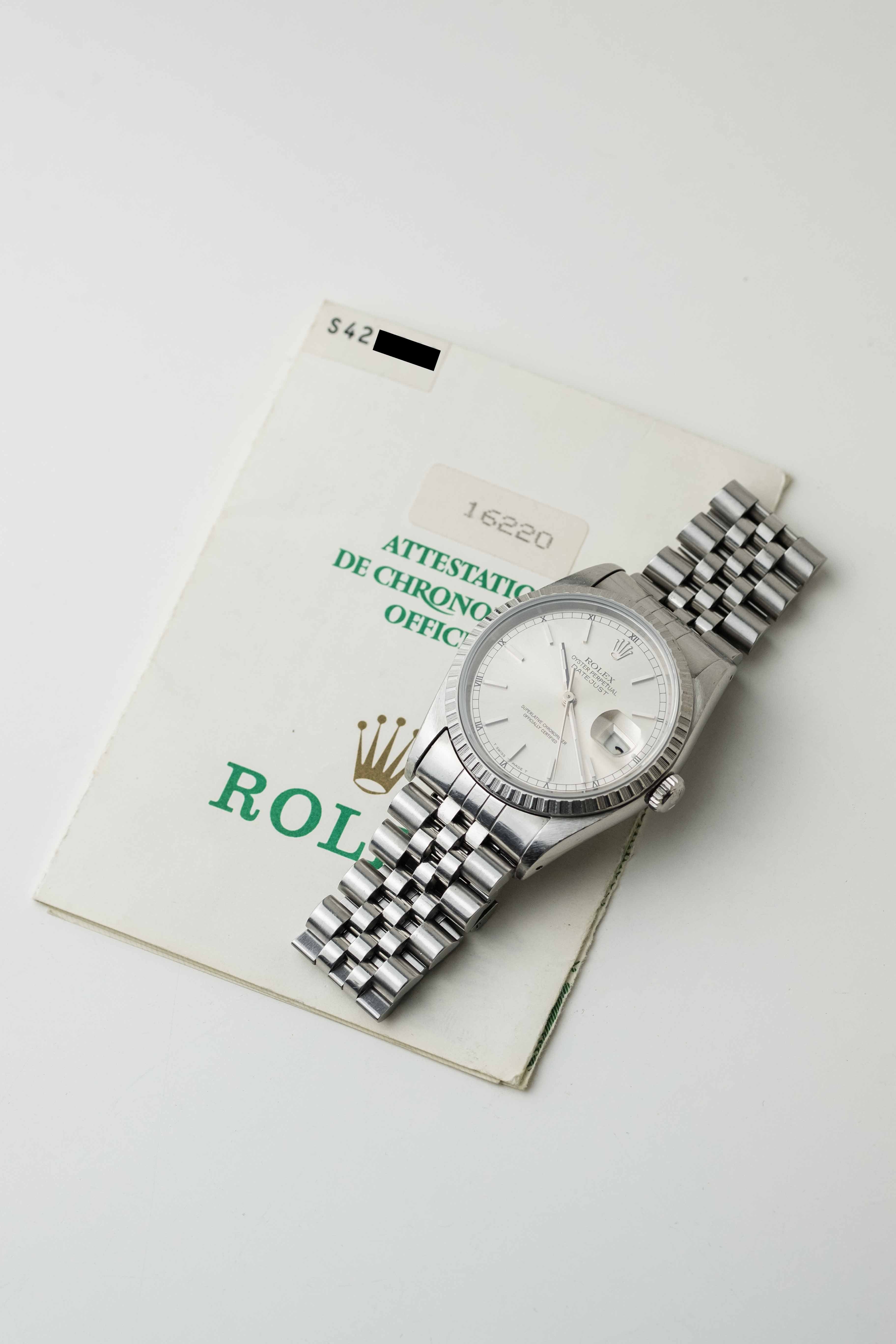 Rolex Datejust Ref. 16220 'Silver' Dial 1995 w/ Papers