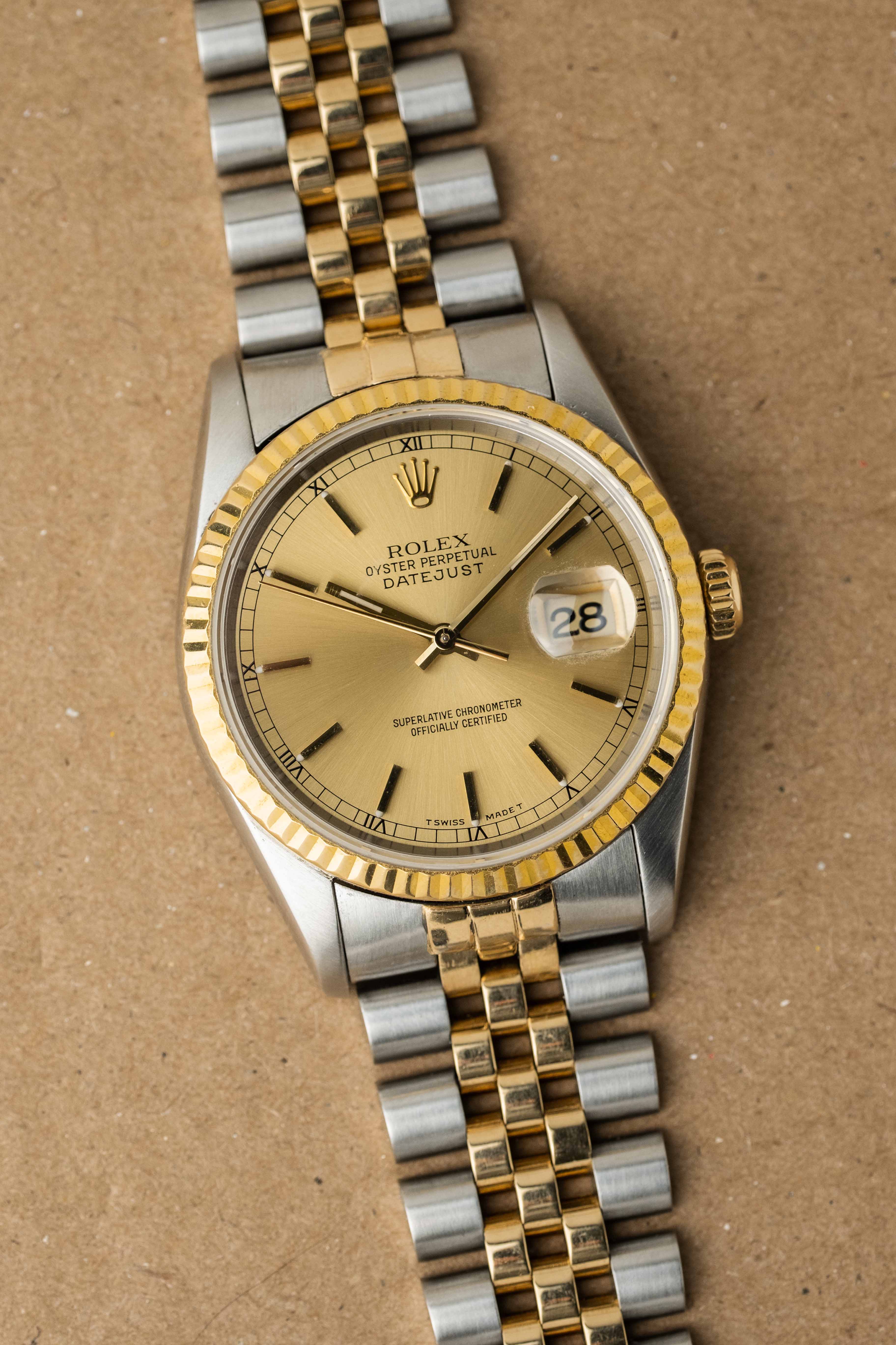 Rolex Datejust Ref. 16233 'Champagne' Dial 1994 w/ Box & Booklets