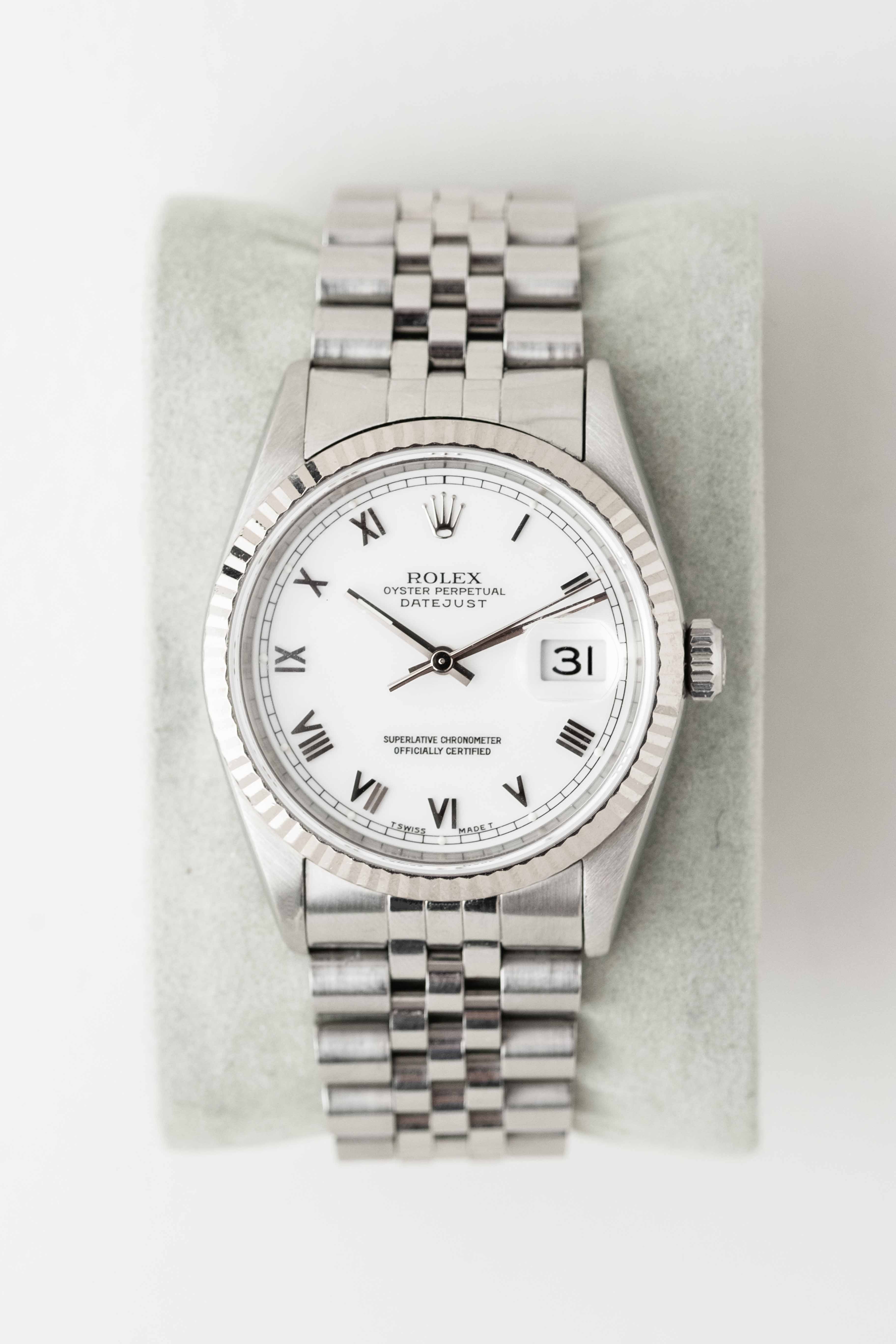 Rolex Datejust Ref. 16234 'White Roman' Dial 1994 w/ Box & Papers