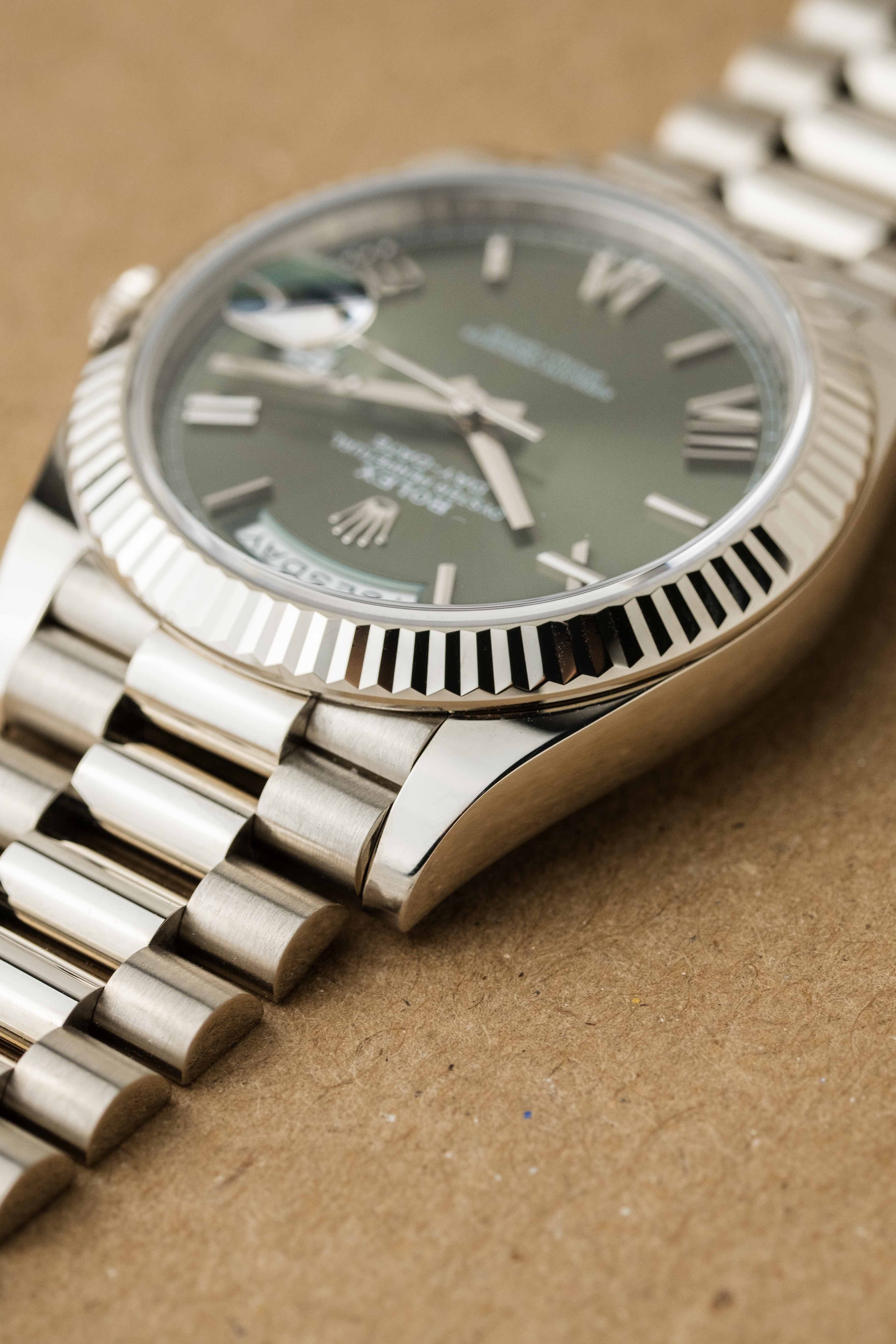 Rolex Day-Date 40 Ref. 228239 'Olive Green' Dial 2024 w/ Box & Papers