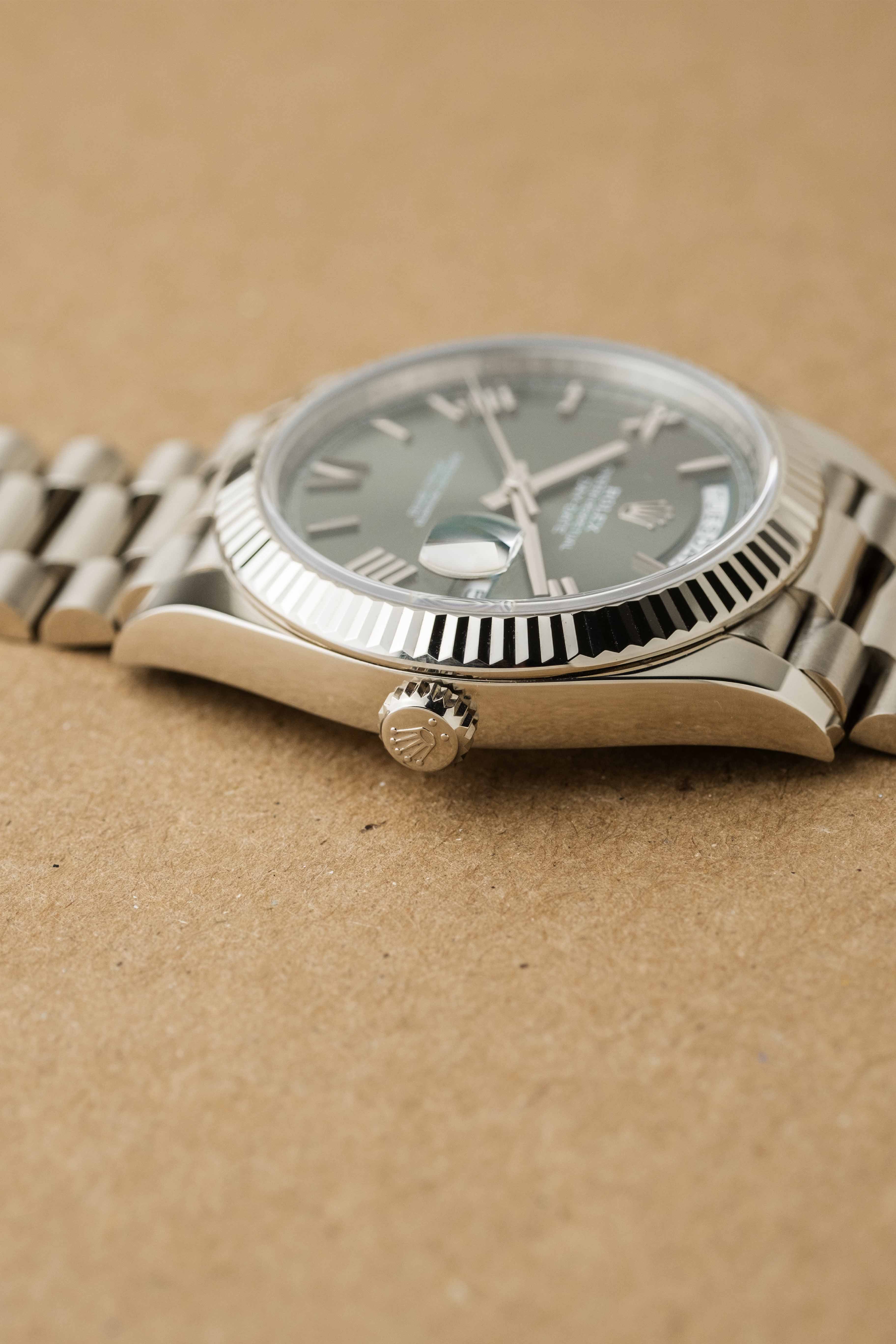 Rolex Day-Date 40 Ref. 228239 'Olive Green' Dial 2024 w/ Box & Papers