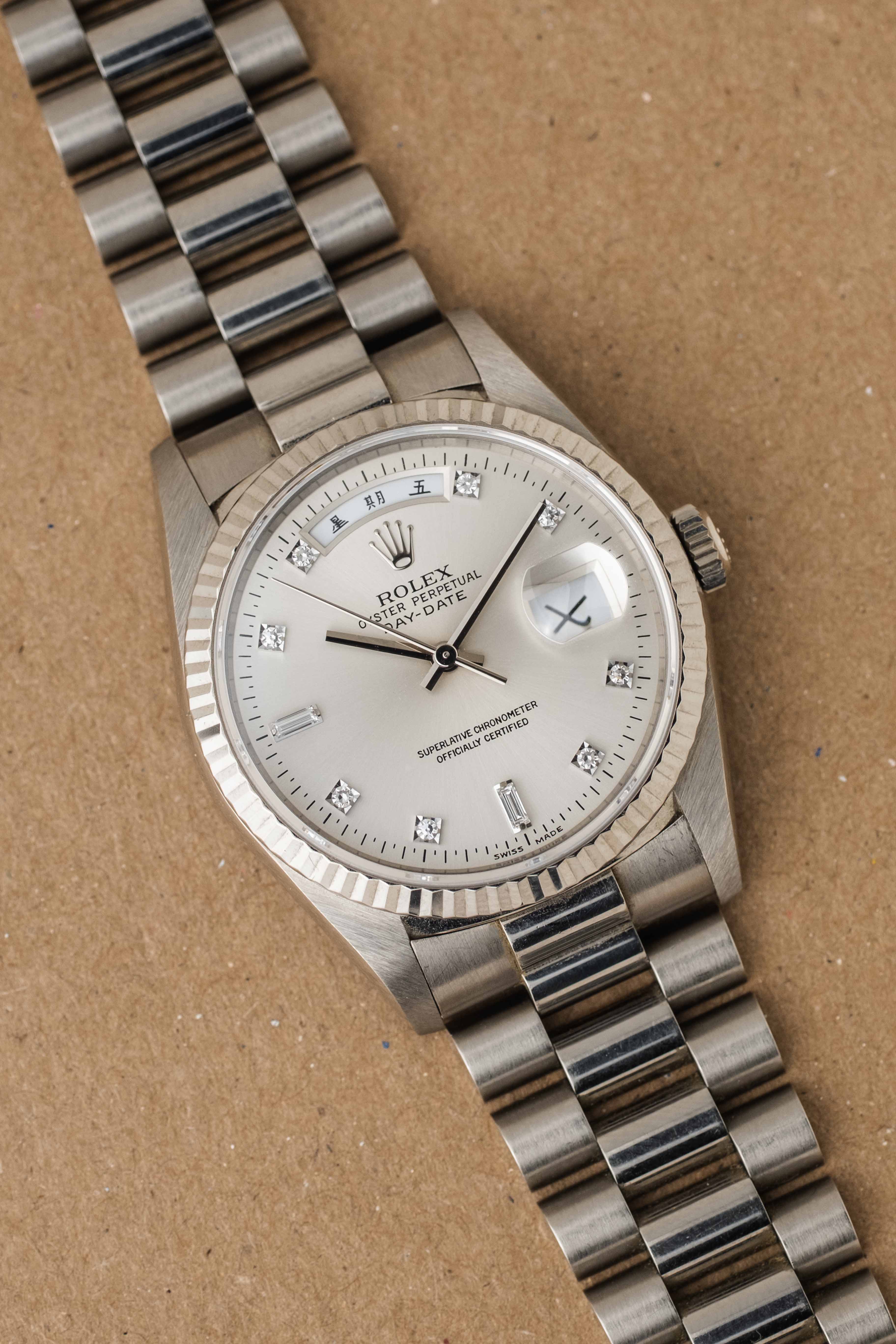 Rolex Day-Date Ref. 18239 'Chinese' 1991 w/ Box & Service Papers