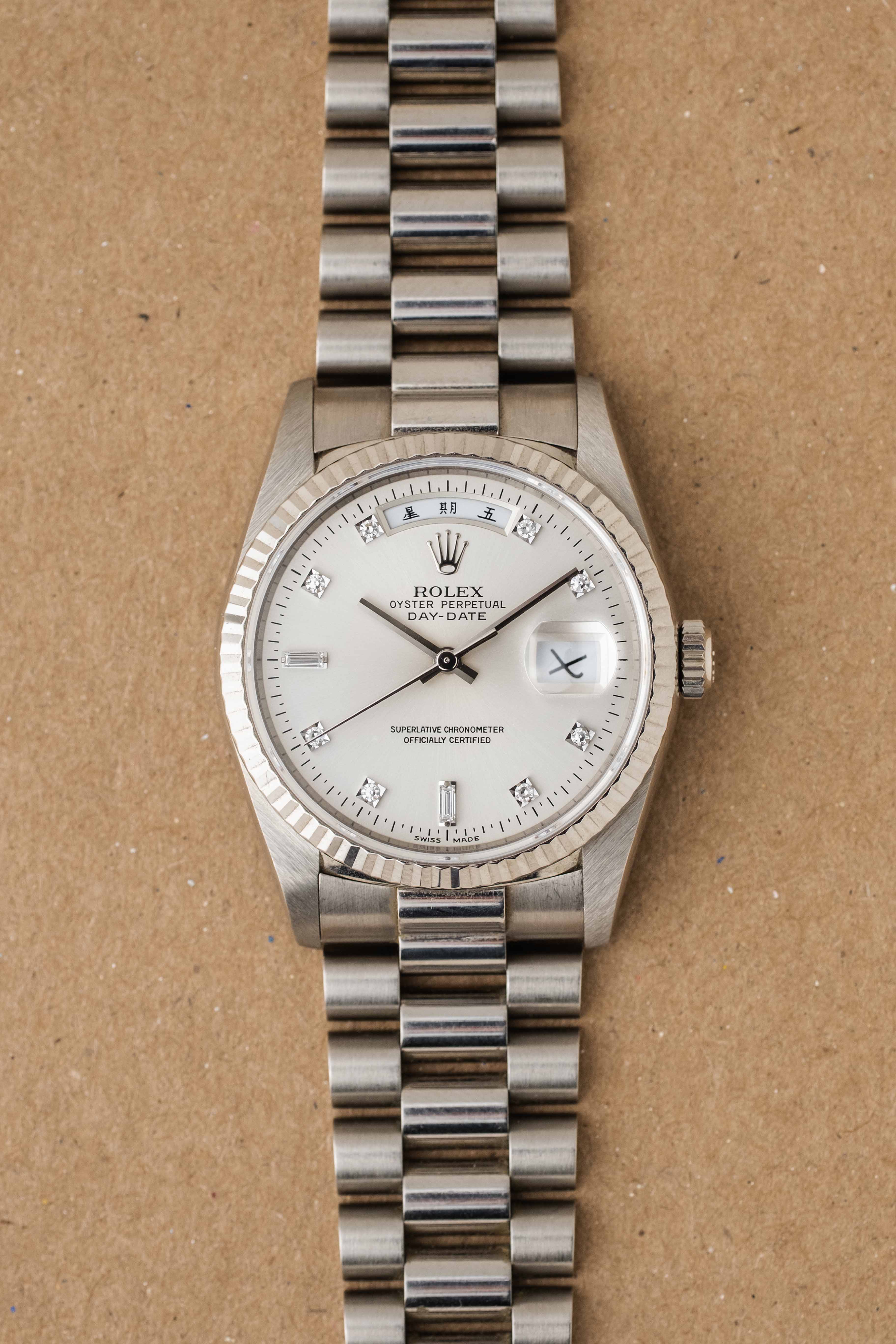 Rolex Day-Date Ref. 18239 'Chinese' 1991 w/ Box & Service Papers