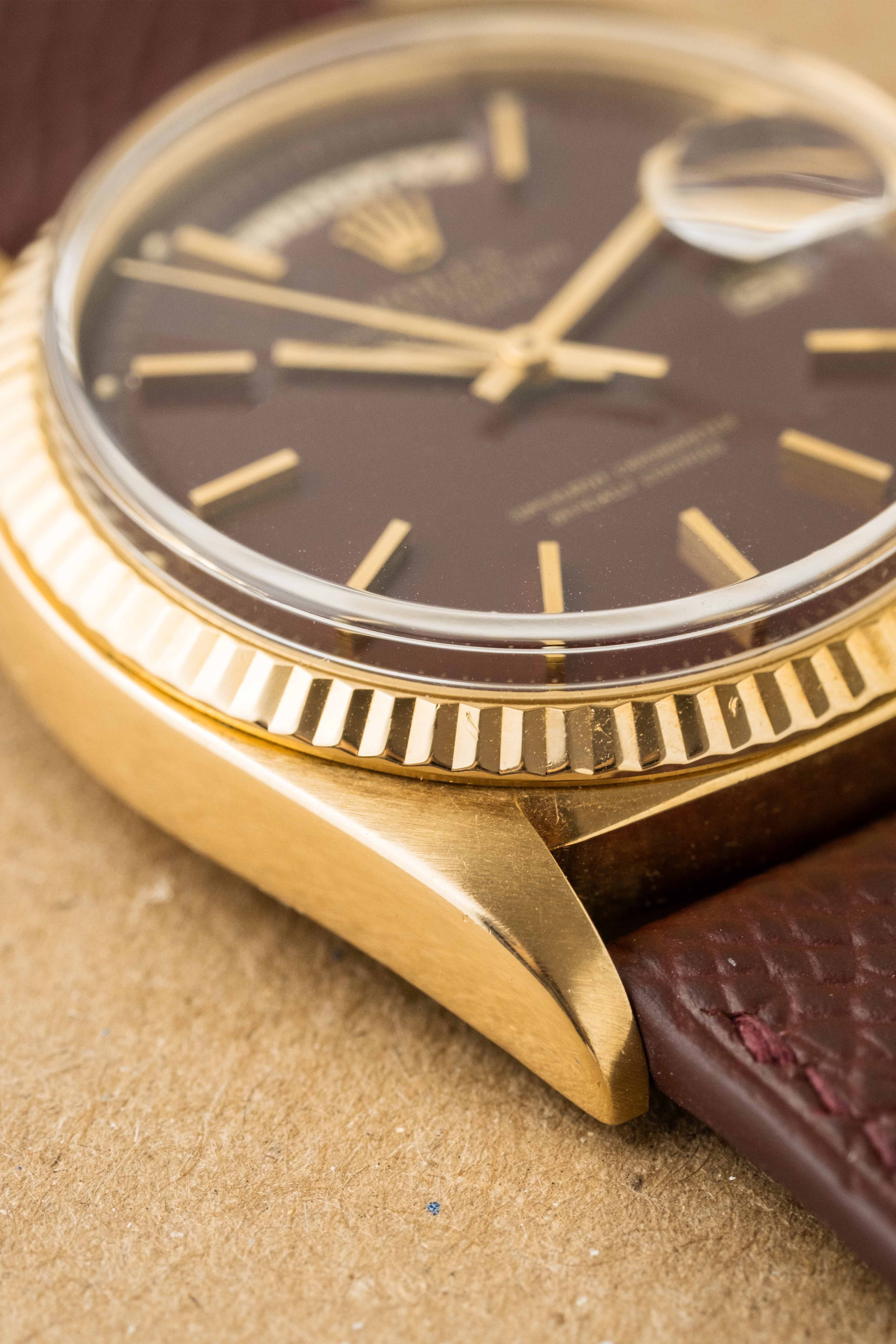 Rolex Day-Date Ref. 1803 'Oxblood Stella' Dial 1976 w/ Box & Papers