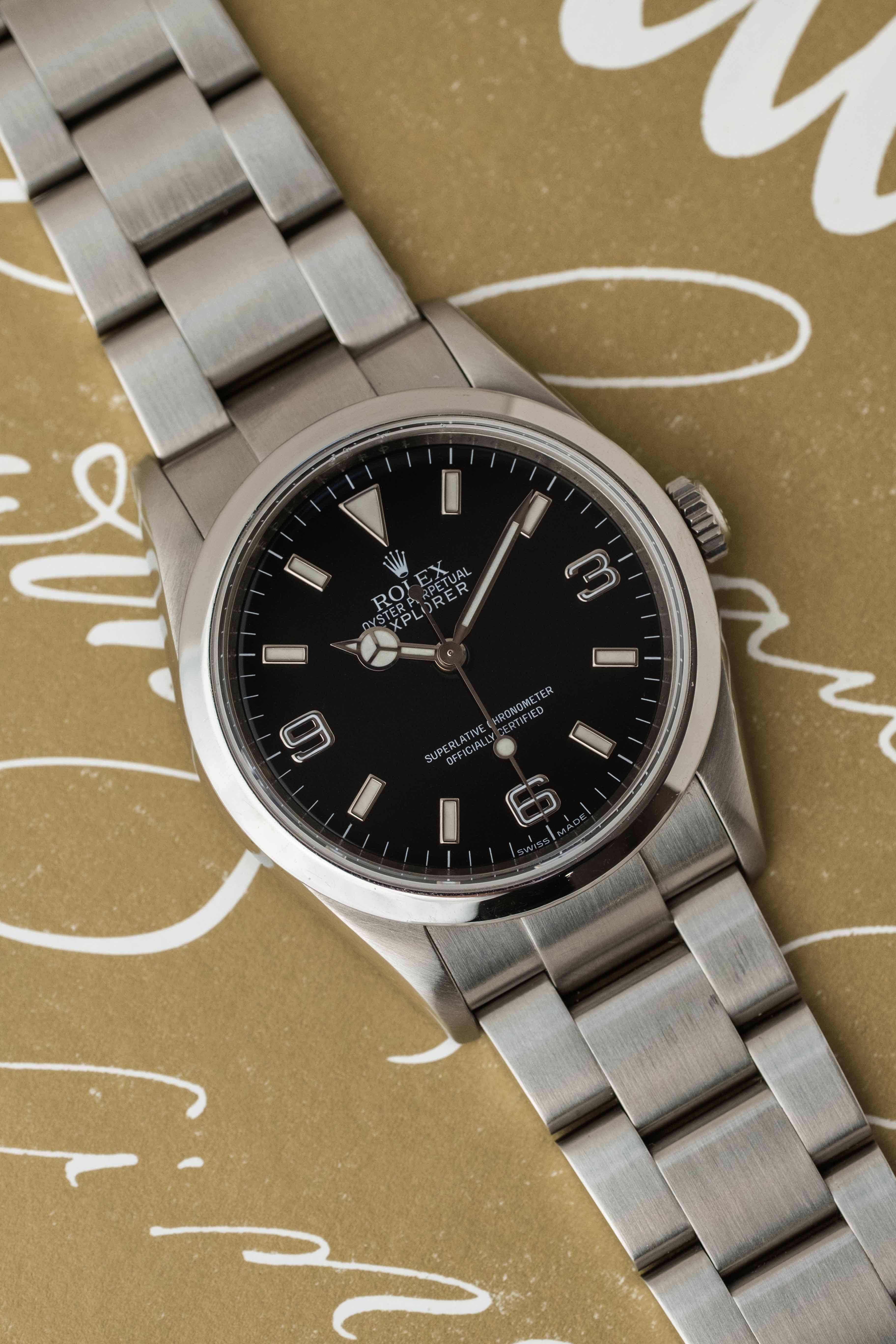 Rolex Explorer I Ref. 114270 'Engraved Rehaut' 2009 w/ Box & Papers