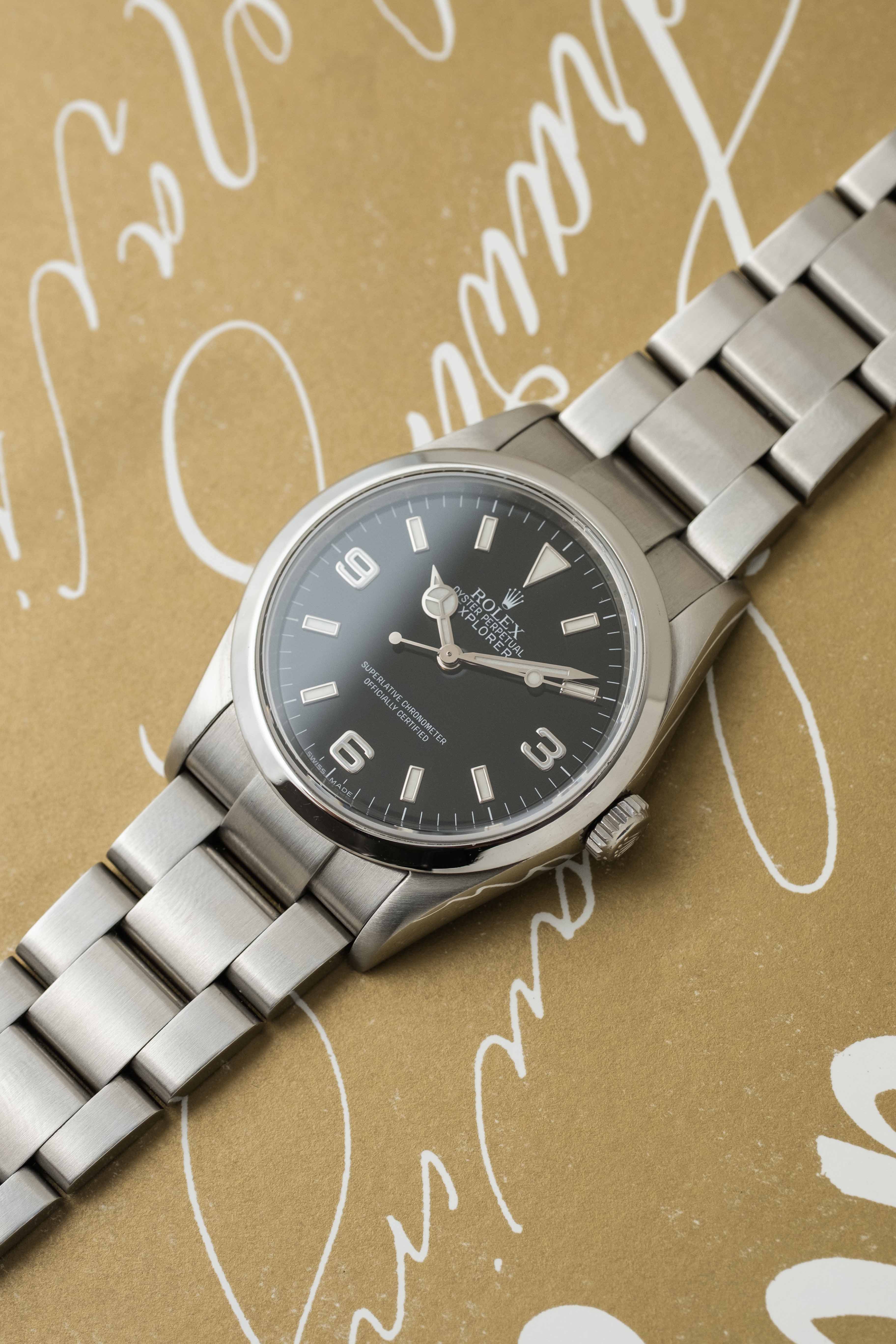 Rolex Explorer I Ref. 114270 'Engraved Rehaut' 2009 w/ Box & Papers