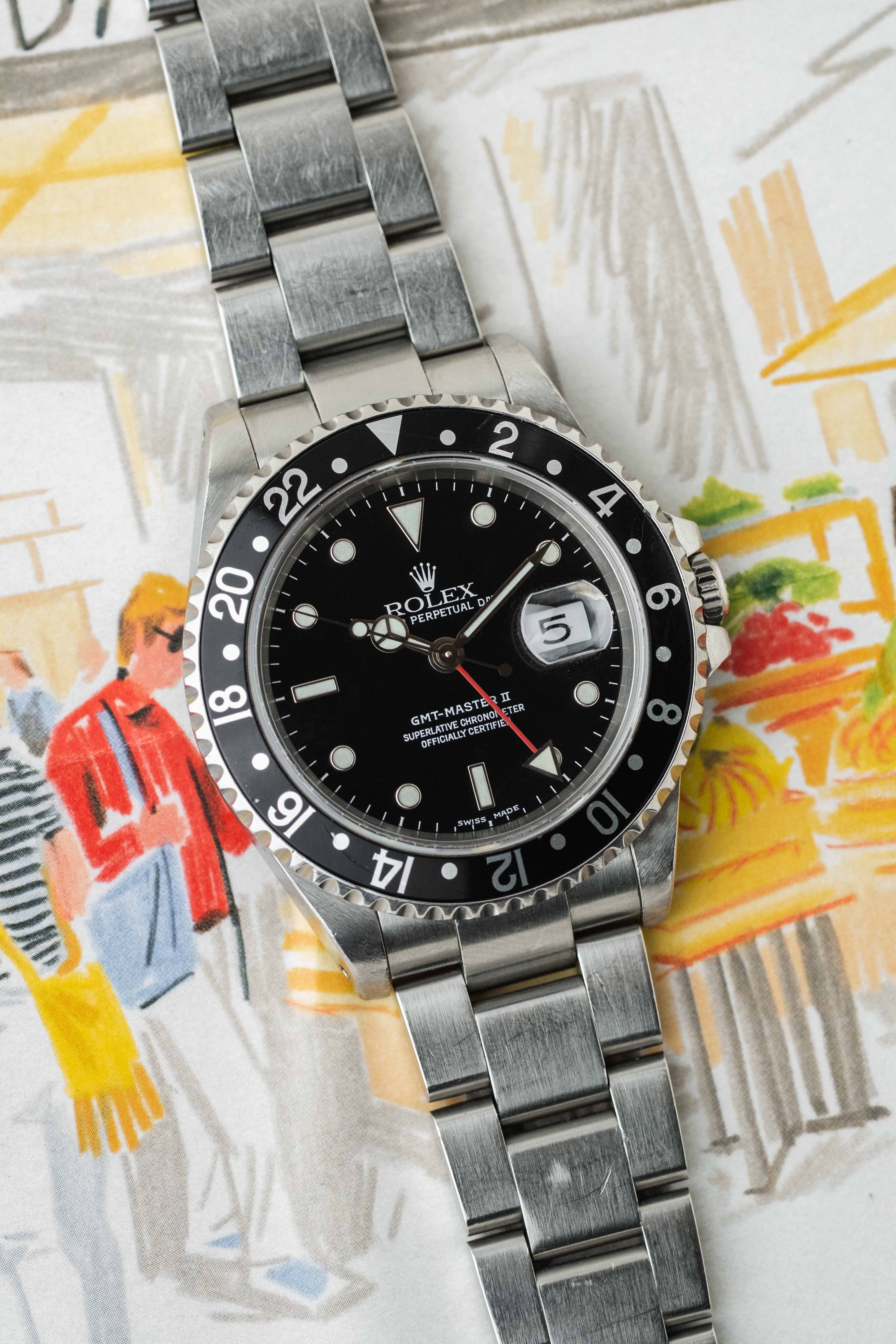 Rolex GMT-Master II Ref. 16710 'Black' 2000 w/ Box & Papers