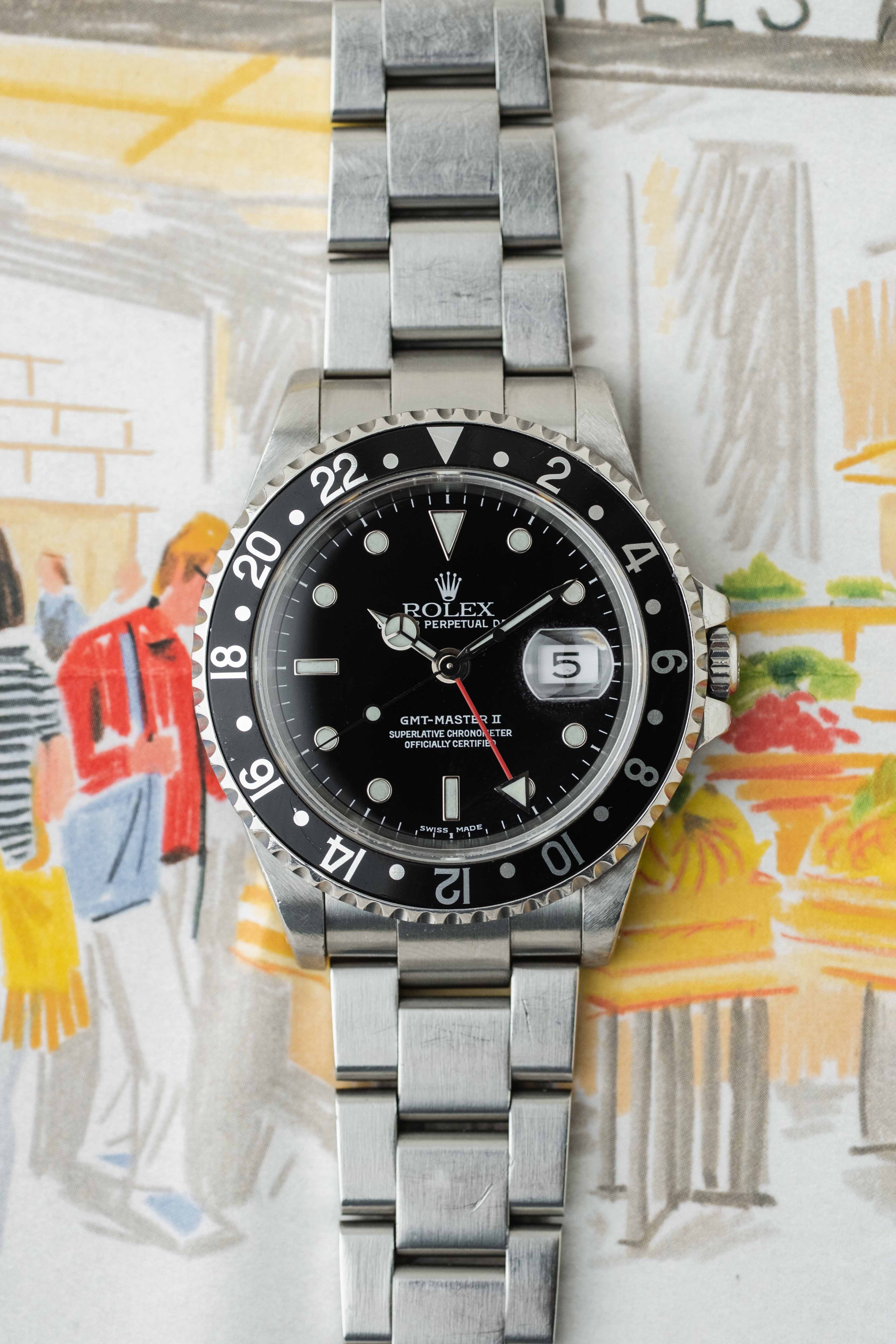 Rolex GMT-Master II Ref. 16710 'Black' 2000 w/ Box & Papers