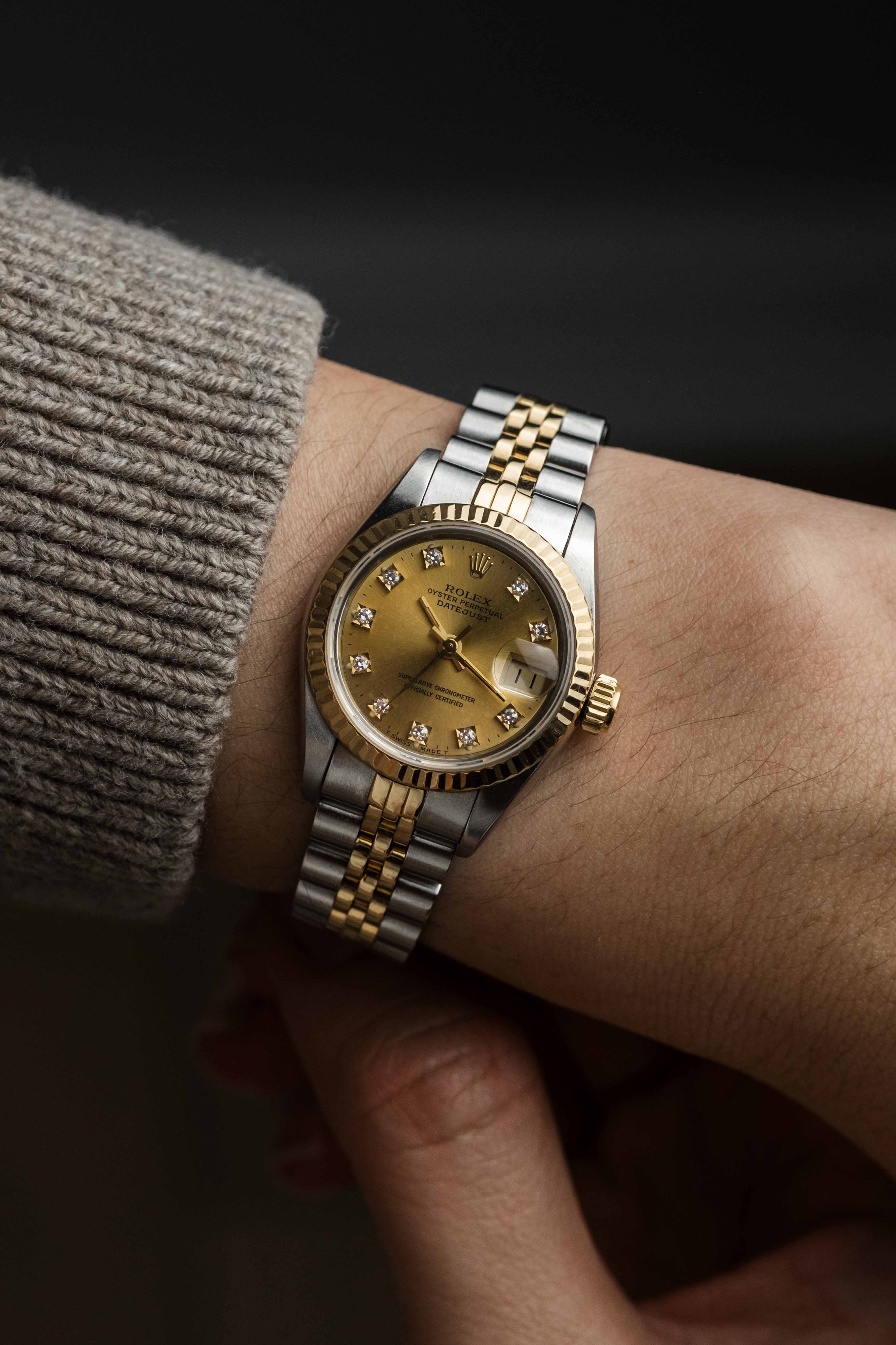Rolex Lady-Datejust Ref. 69173G 'Champagne Diamond' Dial 1990