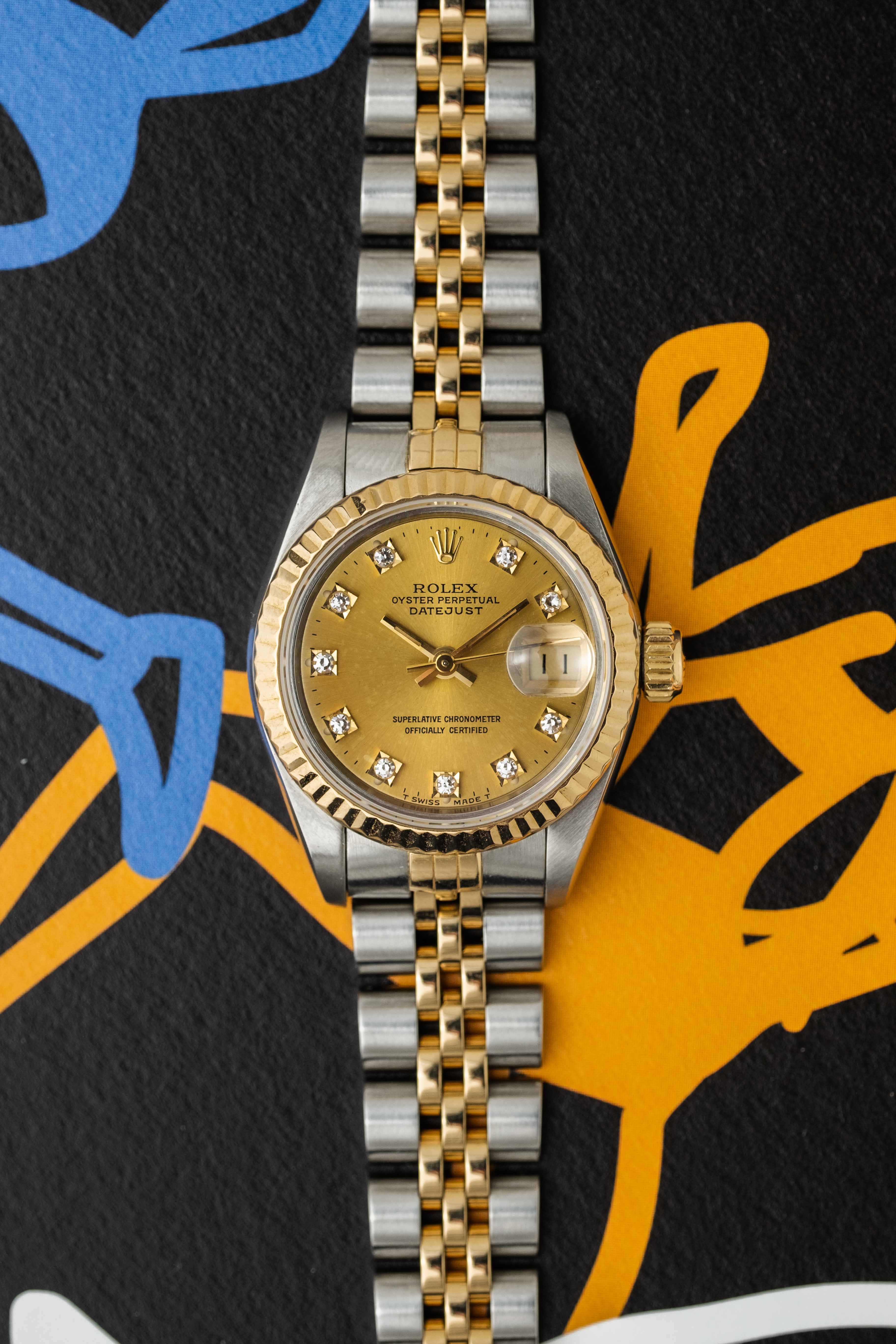 Rolex Lady-Datejust Ref. 69173G 'Champagne Diamond' Dial 1990