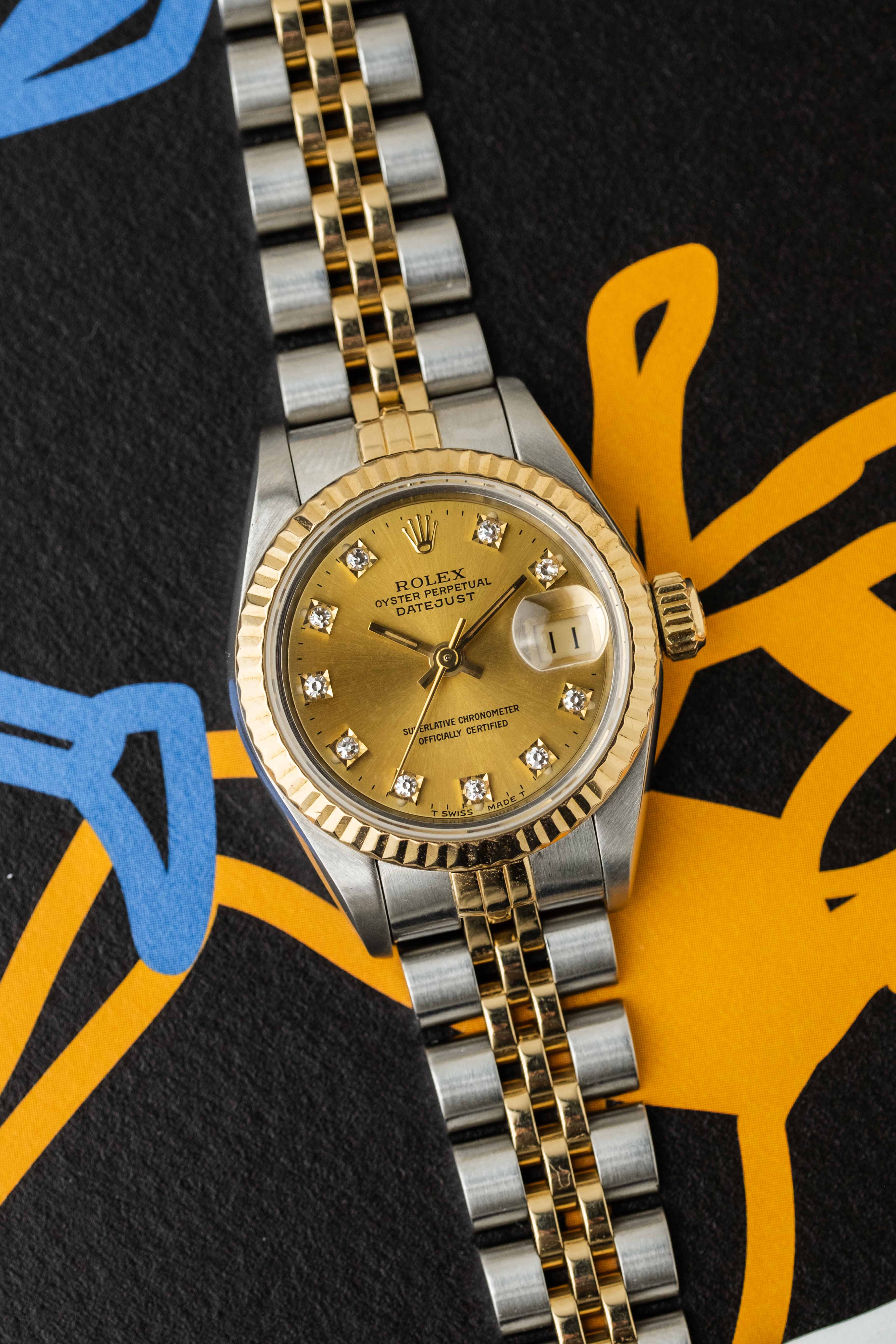 Rolex Lady-Datejust Ref. 69173G 'Champagne Diamond' Dial 1990