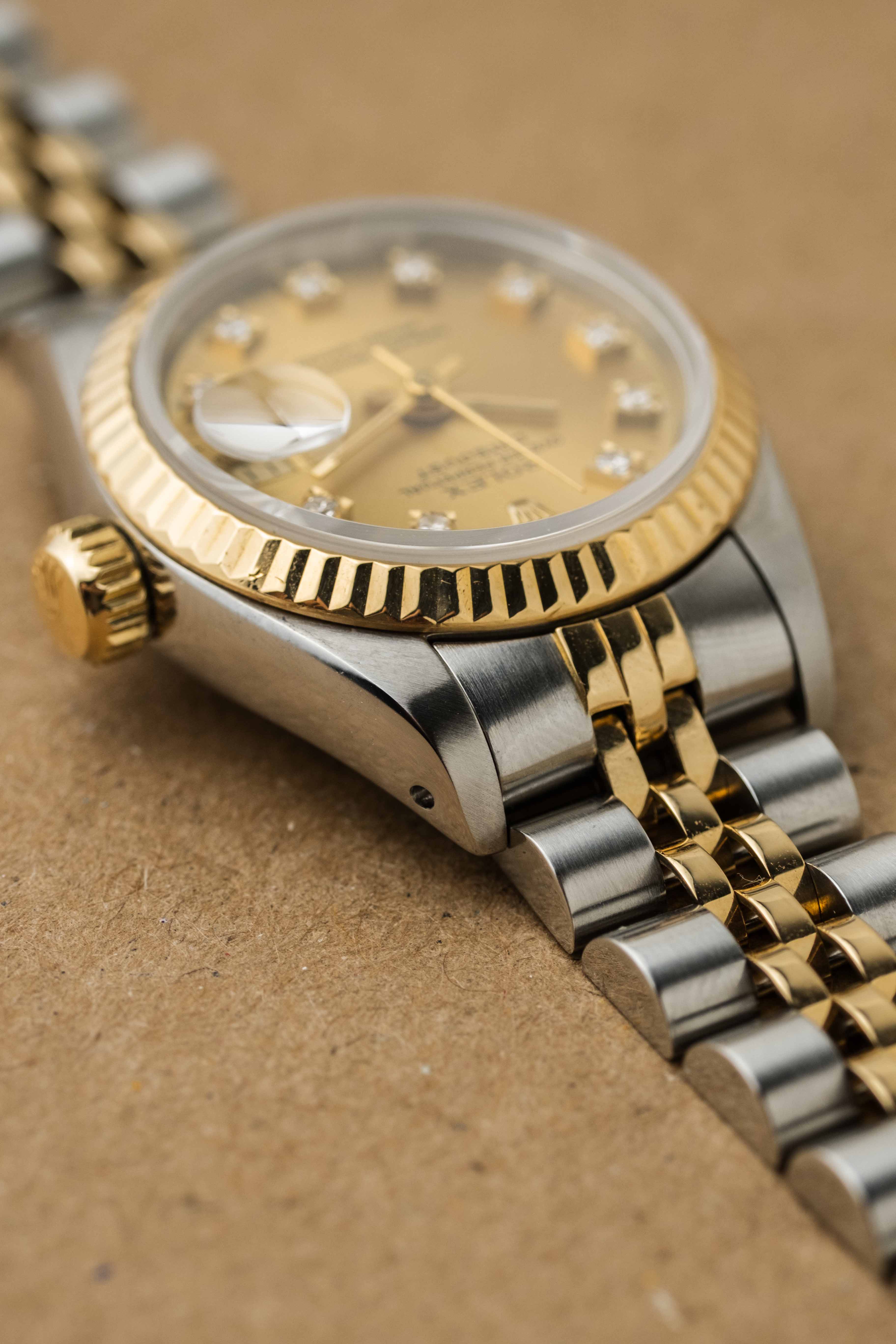 Rolex Lady-Datejust Ref. 69173G 'Champagne Diamond' Dial 1990