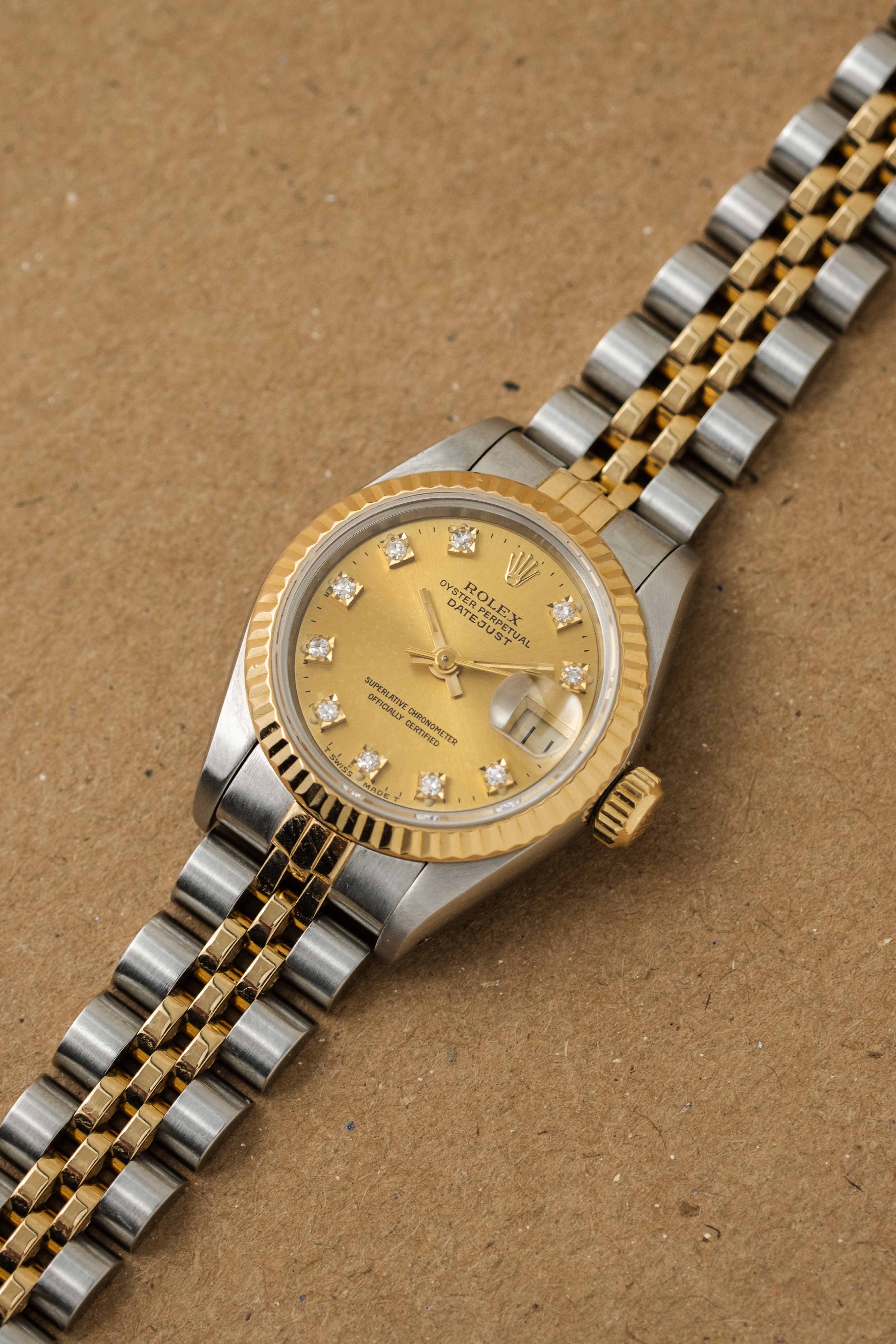 Rolex Lady-Datejust Ref. 69173G 'Champagne Diamond' Dial 1990