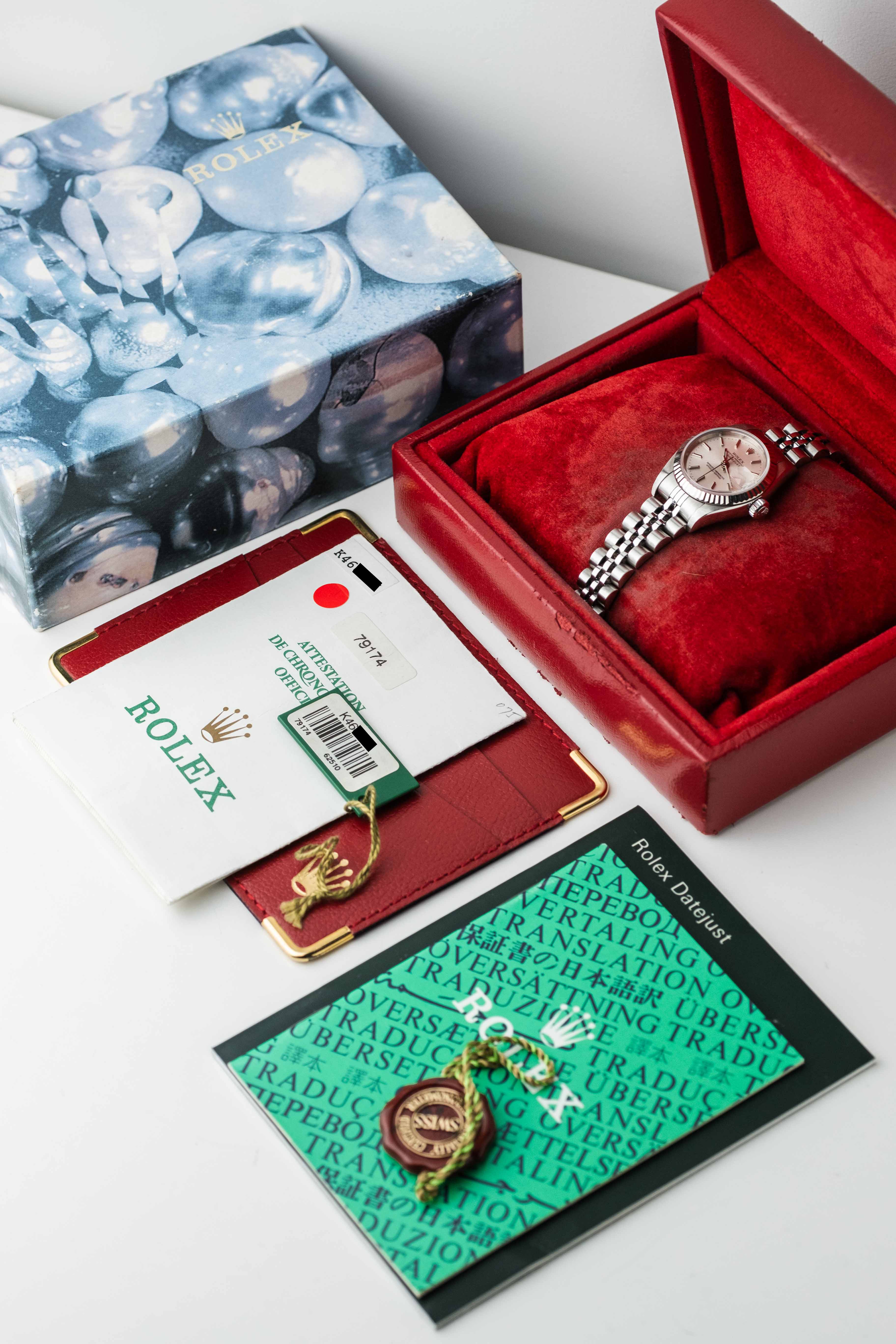 Rolex Lady-Datejust Ref. 79174 ‘Silver Stick’ Dial 2001 w/ Box & Papers