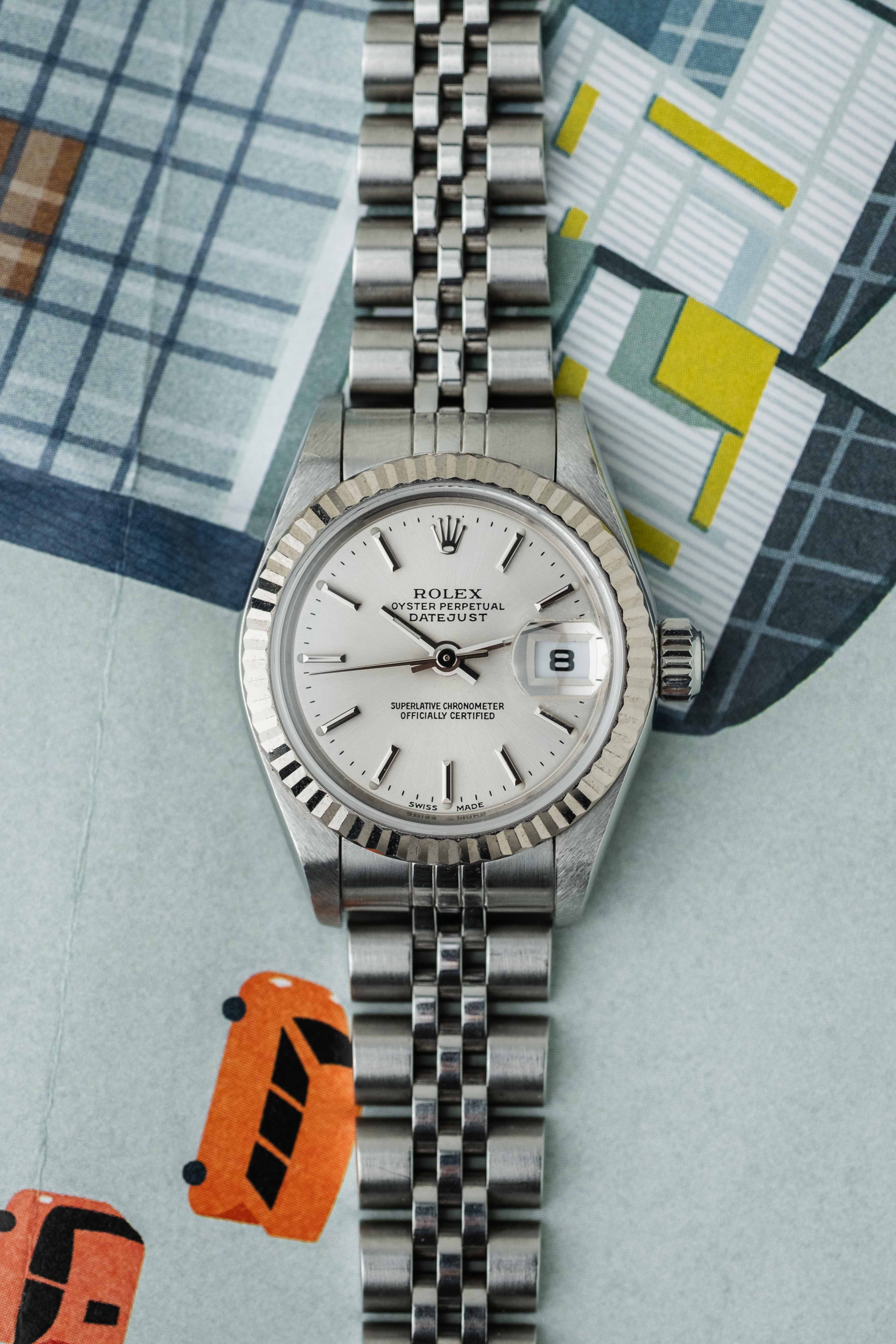 Rolex Lady-Datejust Ref. 79174 ‘Silver Stick’ Dial 2001 w/ Box & Papers