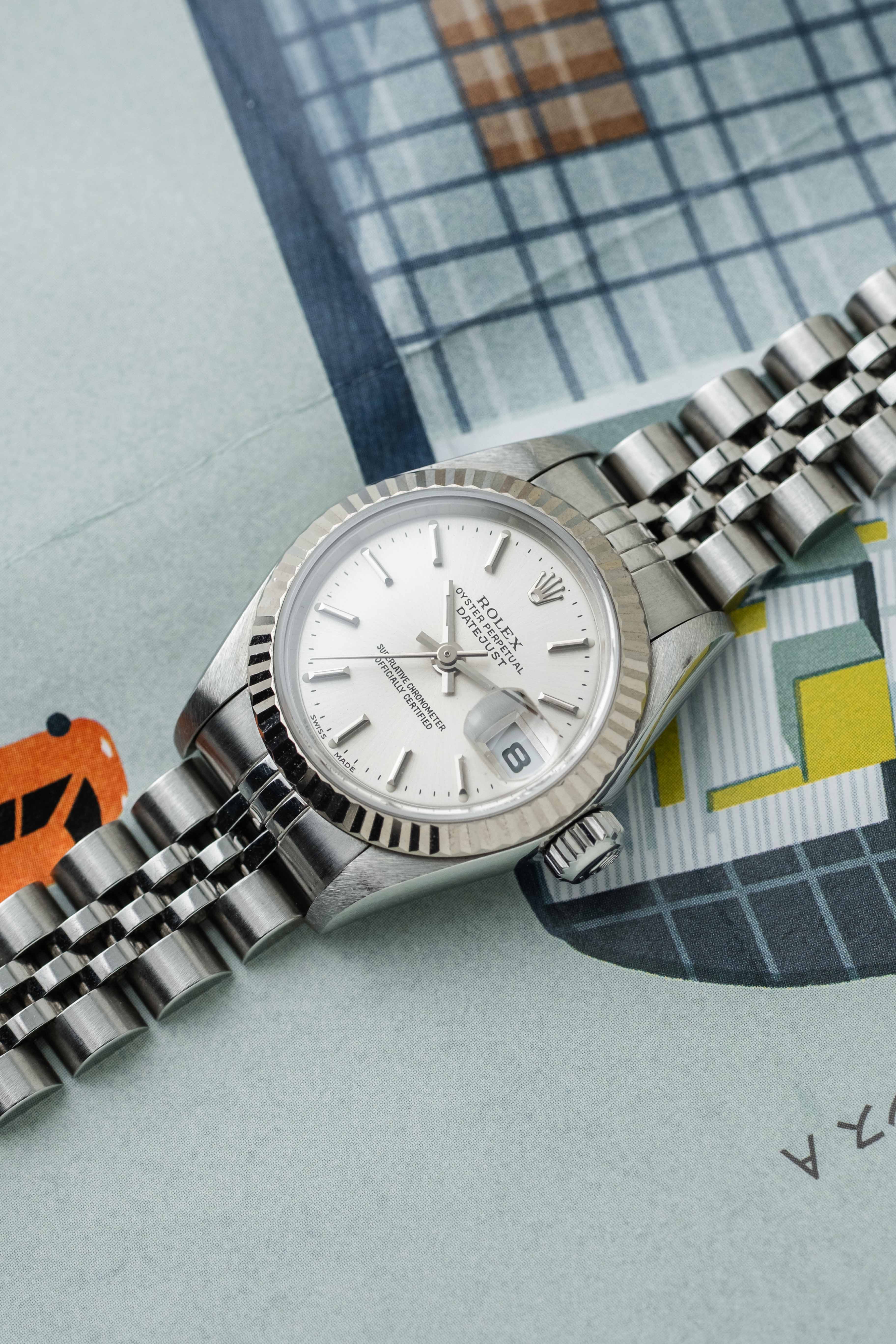 Rolex Lady-Datejust Ref. 79174 ‘Silver Stick’ Dial 2001 w/ Box & Papers
