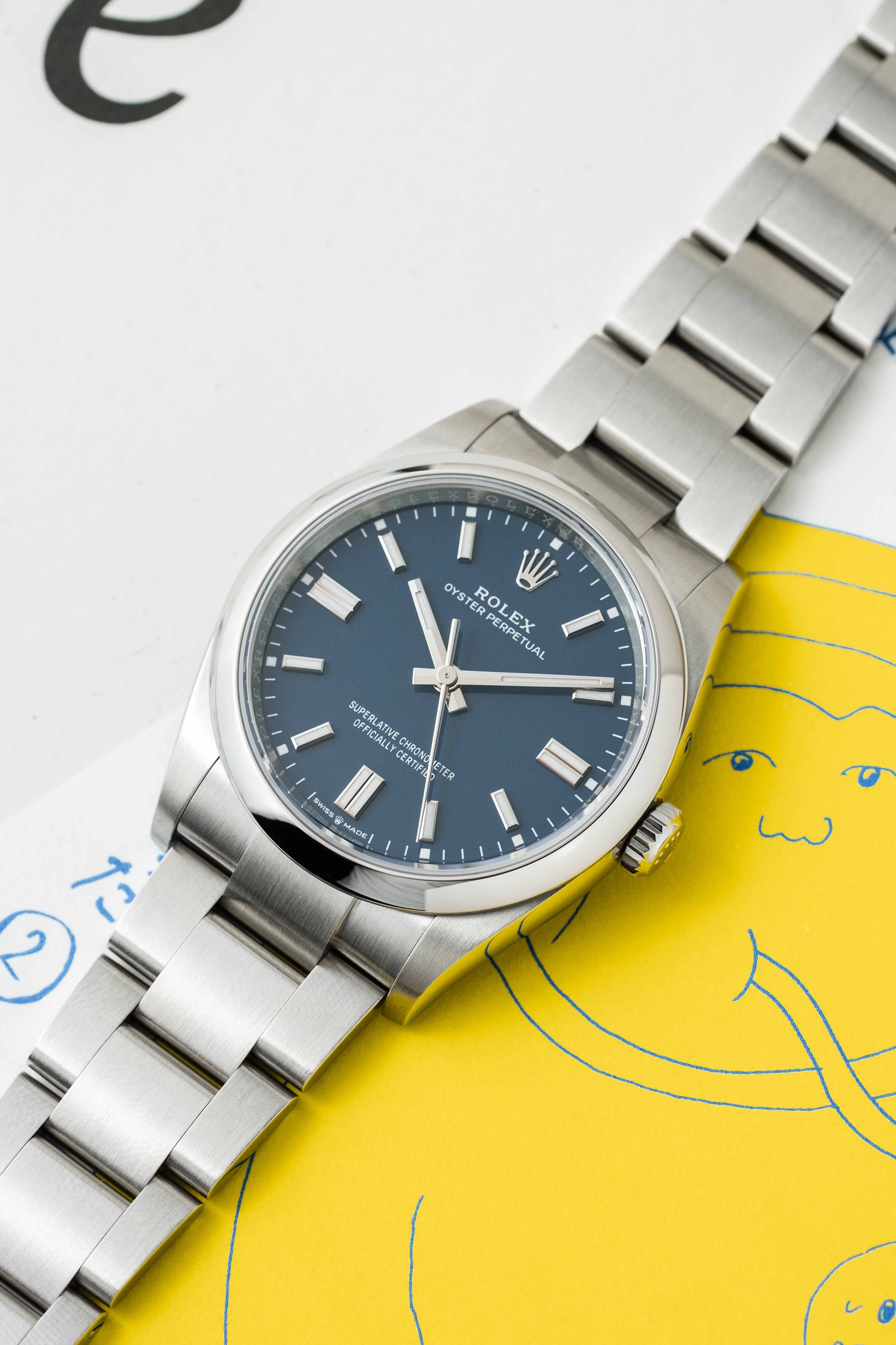 Rolex Oyster Perpetual 36 Ref. 126000 'Matte Blue' Dial 2025 w/ Box & Papers