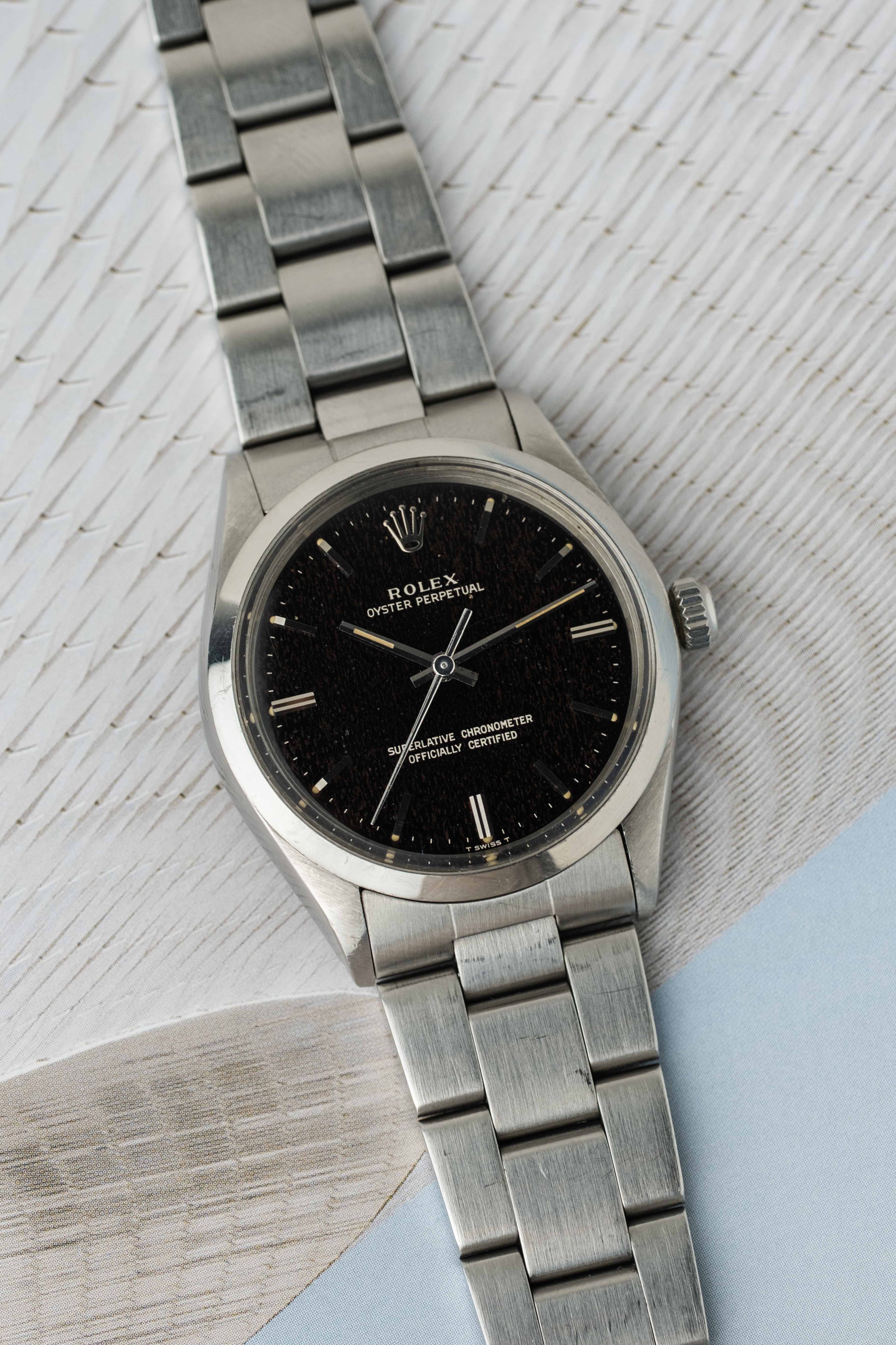 Rolex Oyster Perpetual Ref. 1002 1975 'Black Bark' Dial