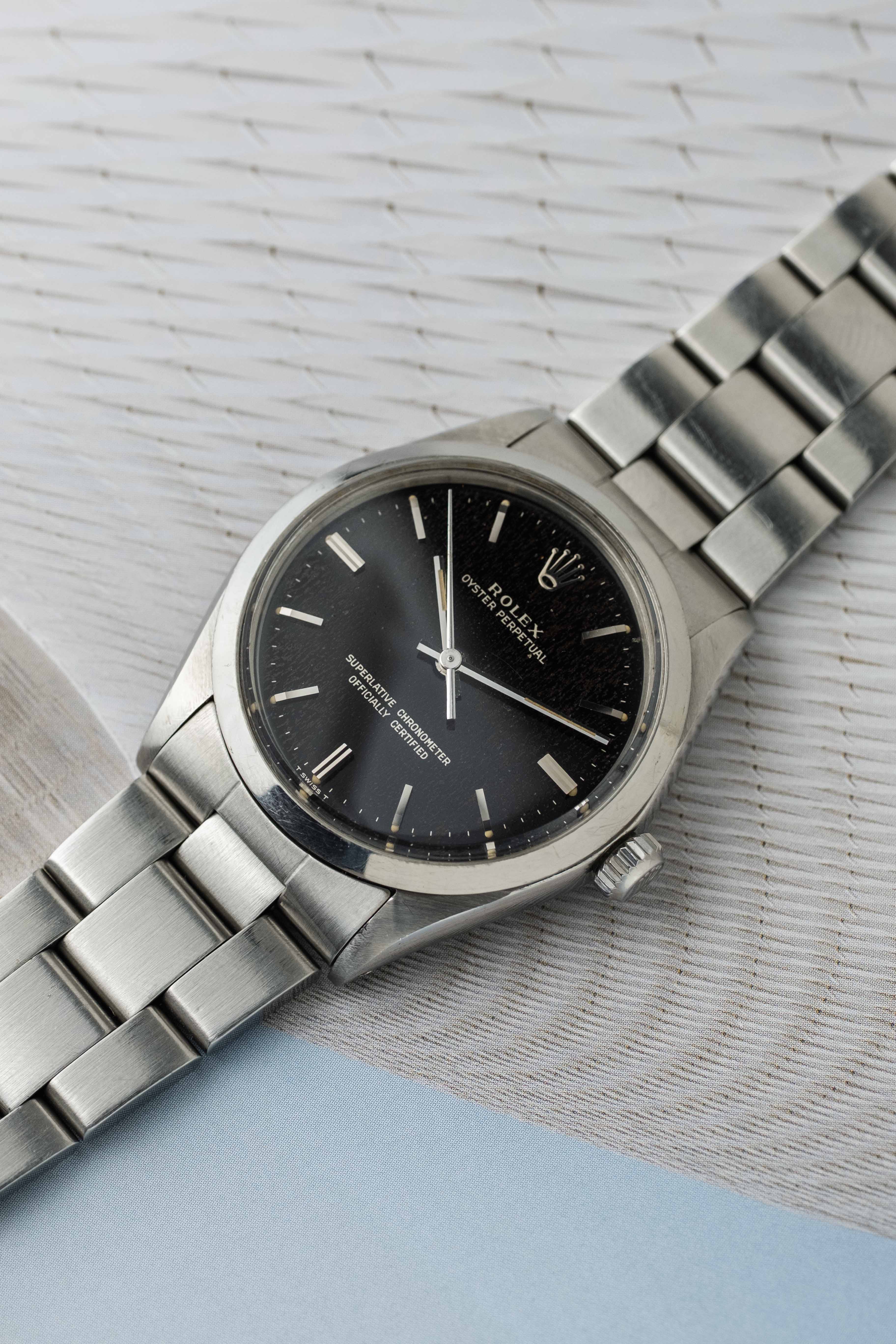 Rolex Oyster Perpetual Ref. 1002 1975 'Black Bark' Dial
