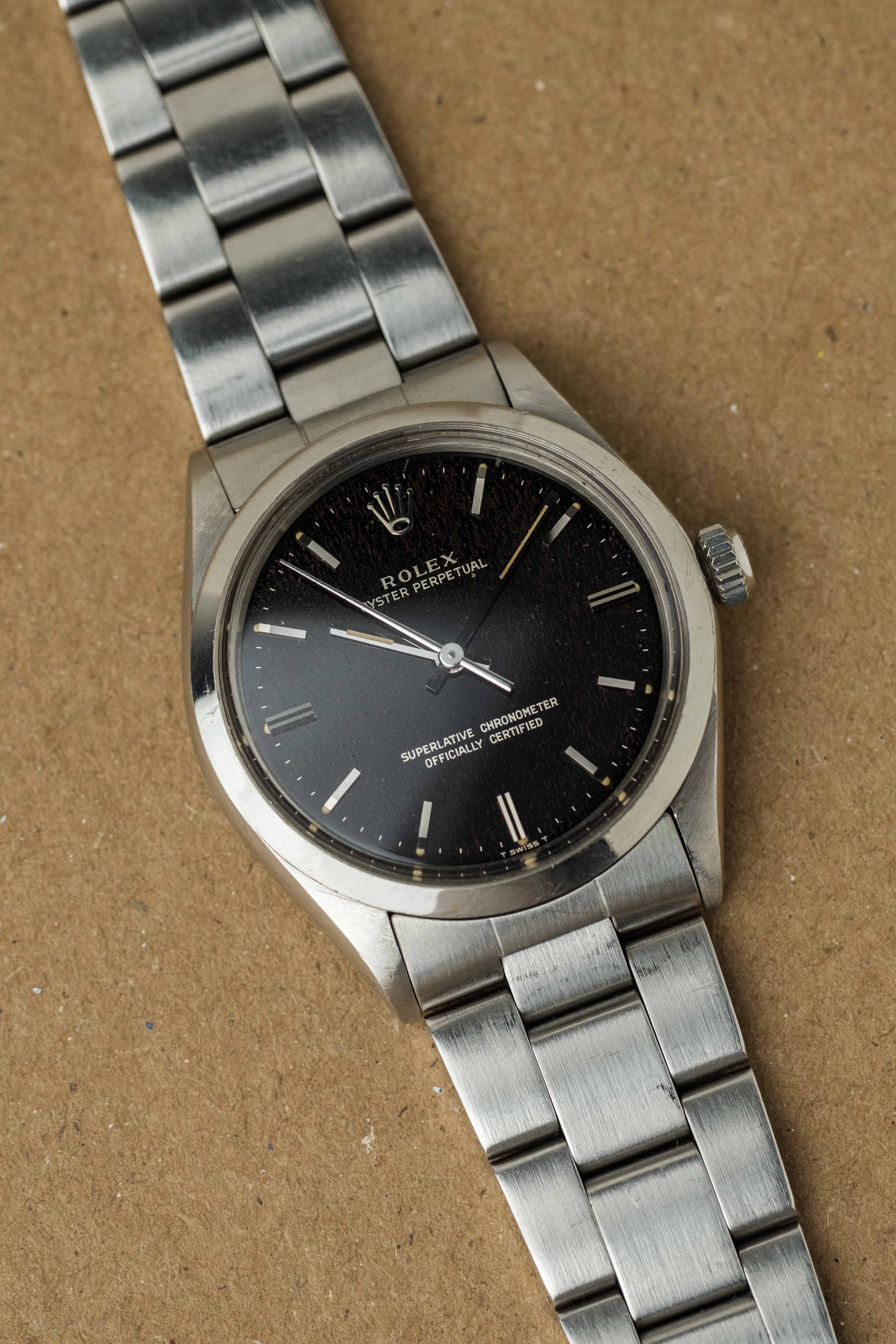 Rolex Oyster Perpetual Ref. 1002 1975 'Black Bark' Dial