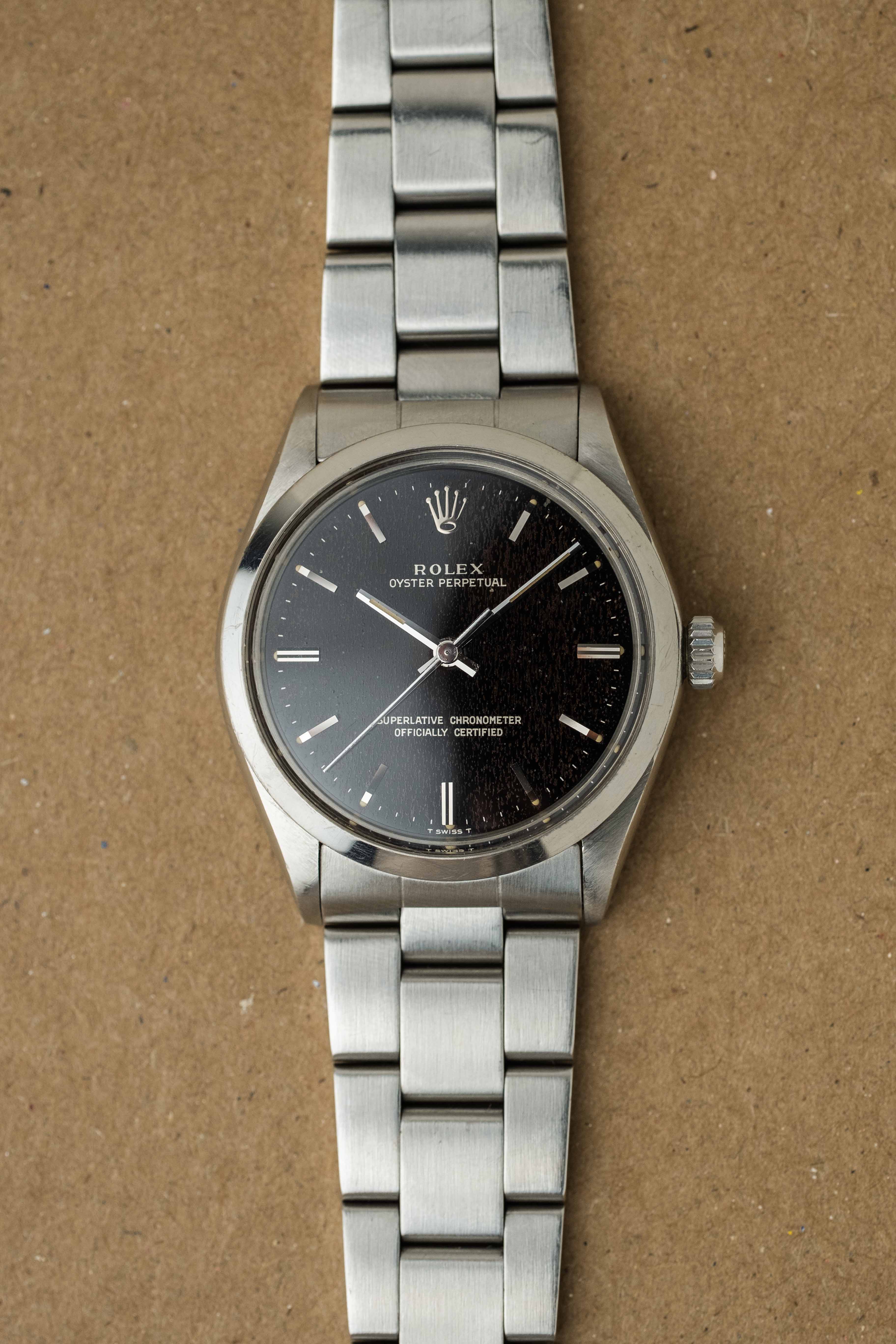 Rolex Oyster Perpetual Ref. 1002 1975 'Black Bark' Dial