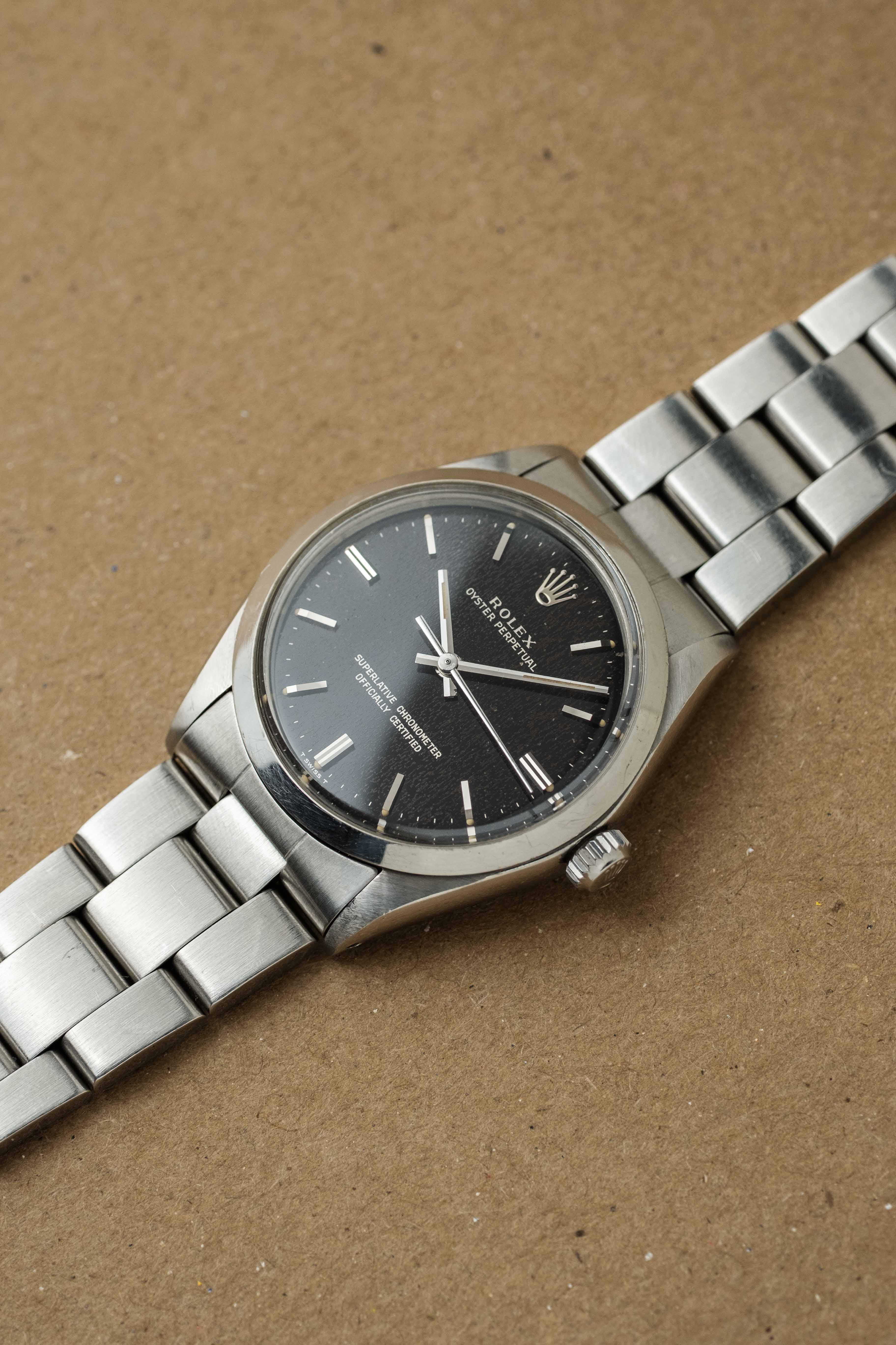 Rolex Oyster Perpetual Ref. 1002 1975 'Black Bark' Dial