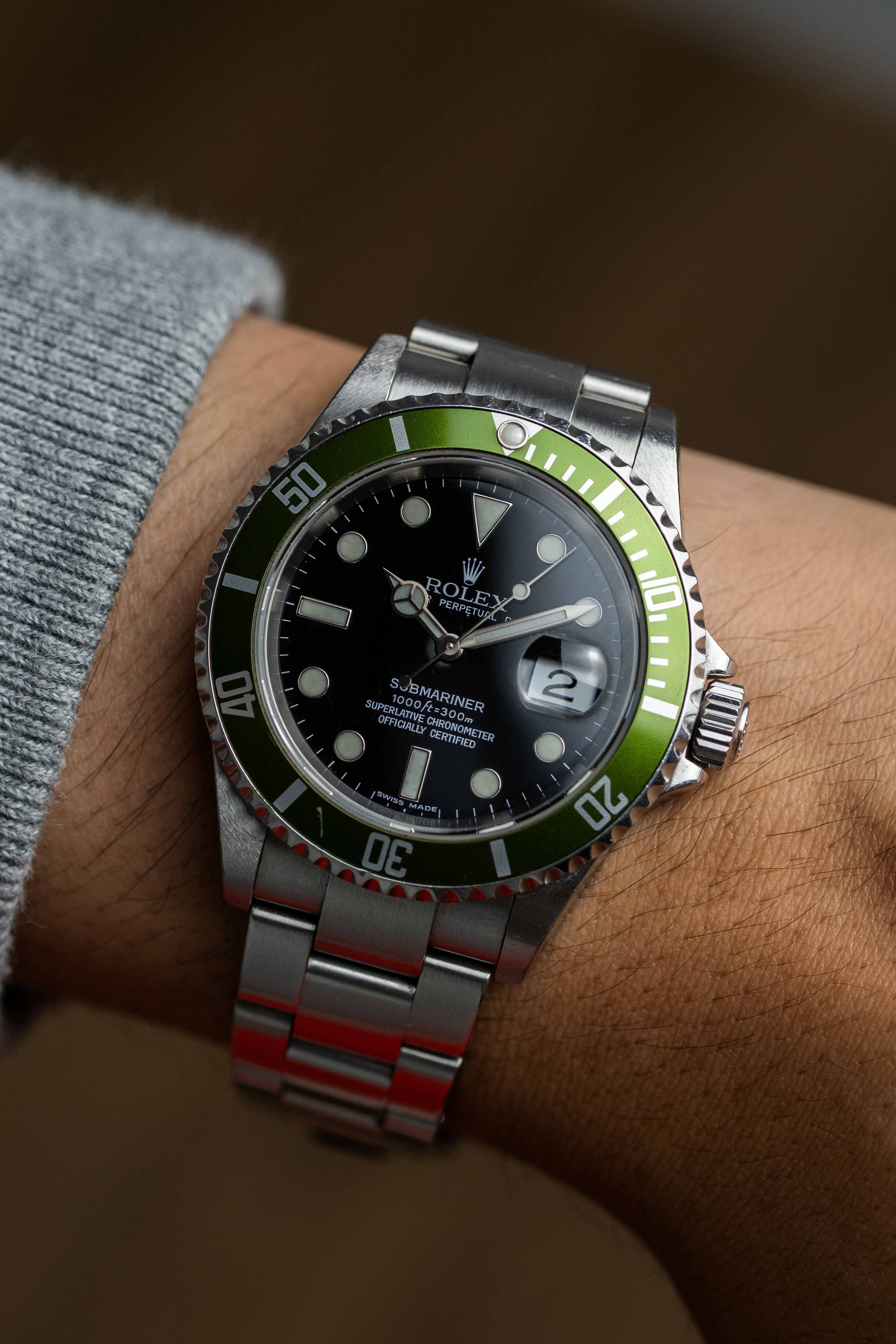 Rolex Submariner Date Ref. 16610LV 'Kermit' 2005 w/ Box & Papers