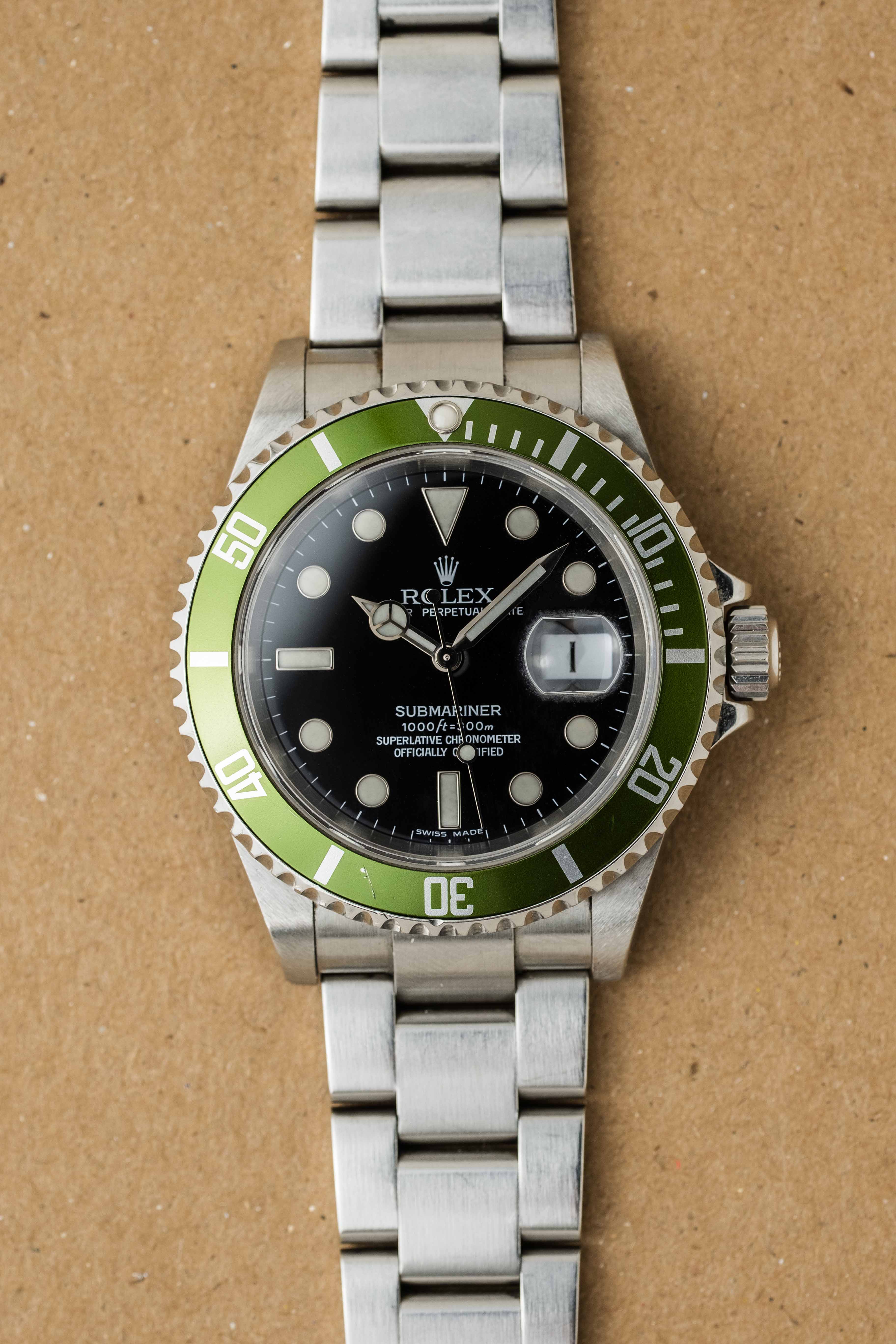 Rolex Submariner Date Ref. 16610LV 'Kermit' 2005 w/ Box & Papers