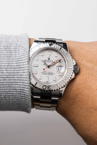 Rolex Yacht-Master 'Platinum' Dial Ref. 116622 2013 w/ Box & Papers Wrist Photo