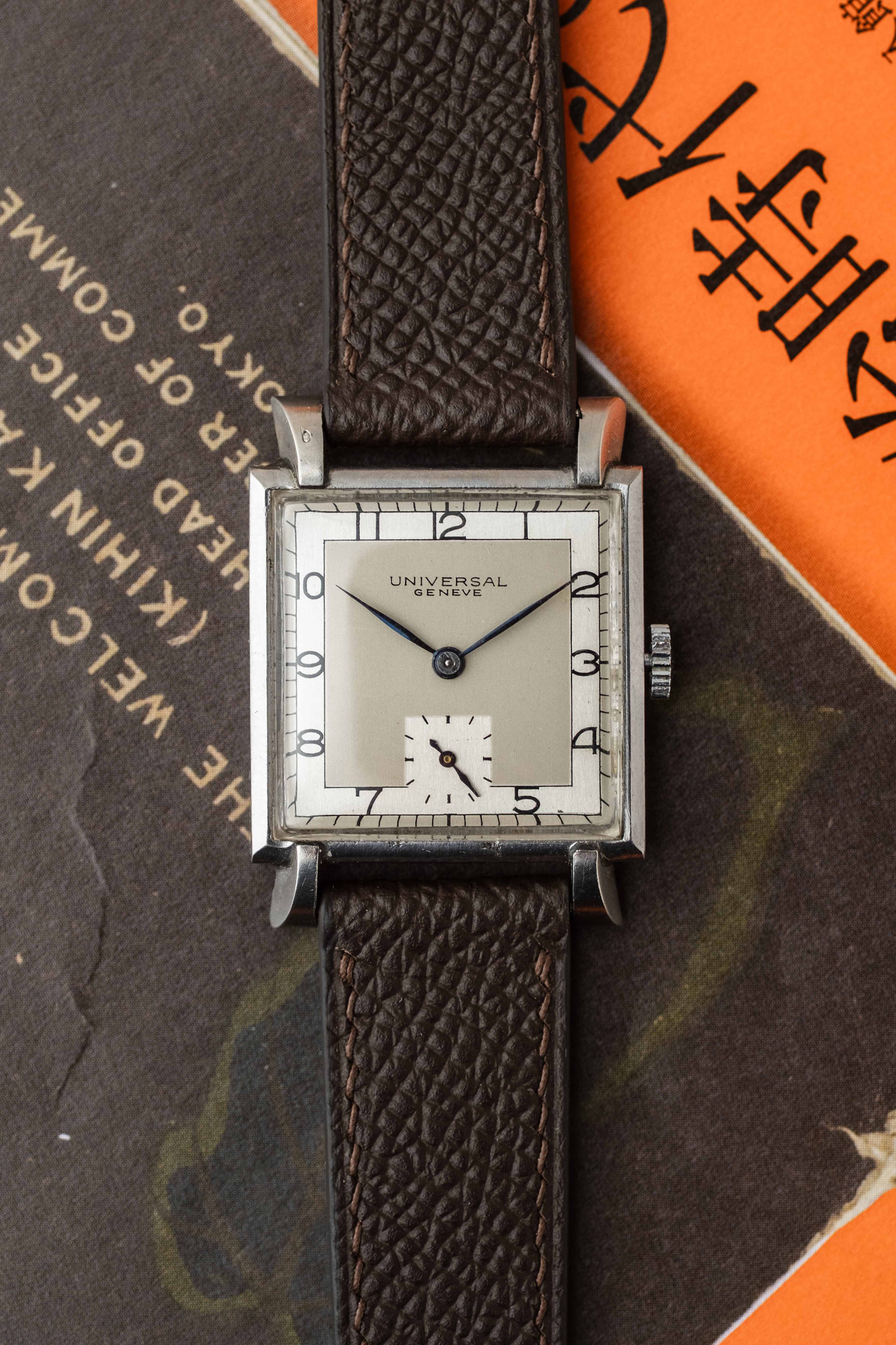 Universal Genéve Carrée Tank 'Art Deco' Dial 1940s