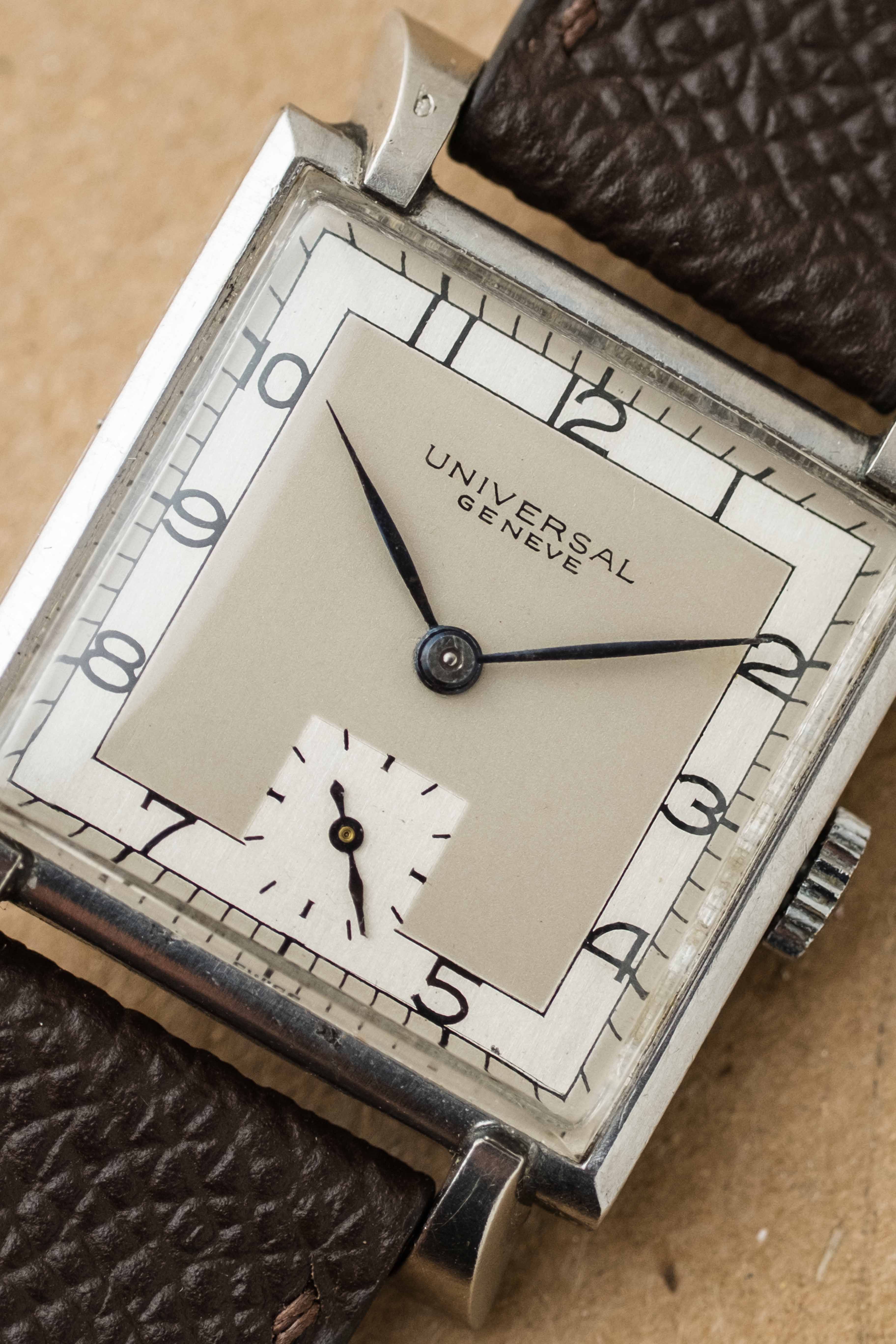 Universal Genéve Carrée Tank 'Art Deco' Dial 1940s