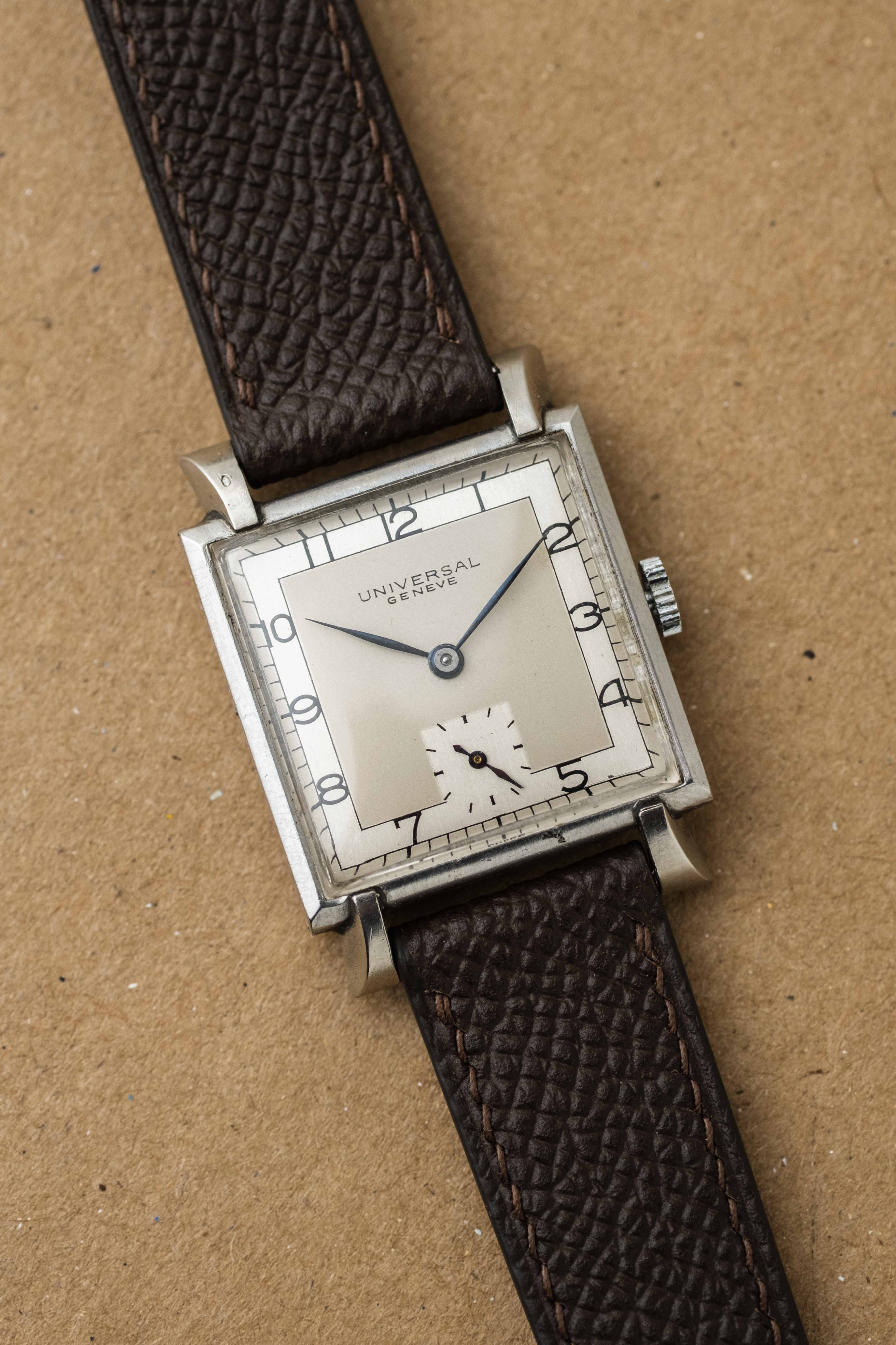 Universal Genéve Carrée Tank 'Art Deco' Dial 1940s