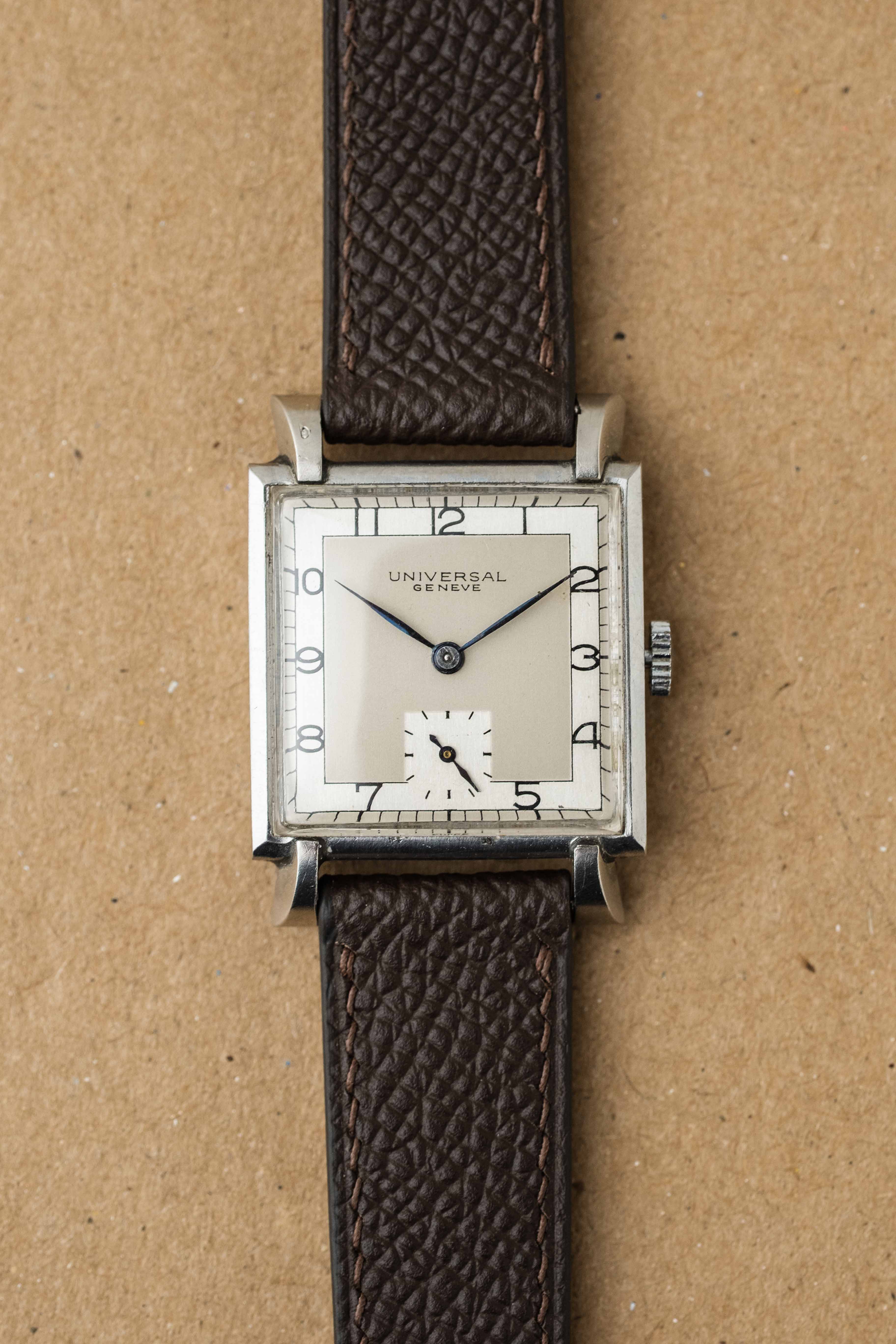 Universal Genéve Carrée Tank 'Art Deco' Dial 1940s
