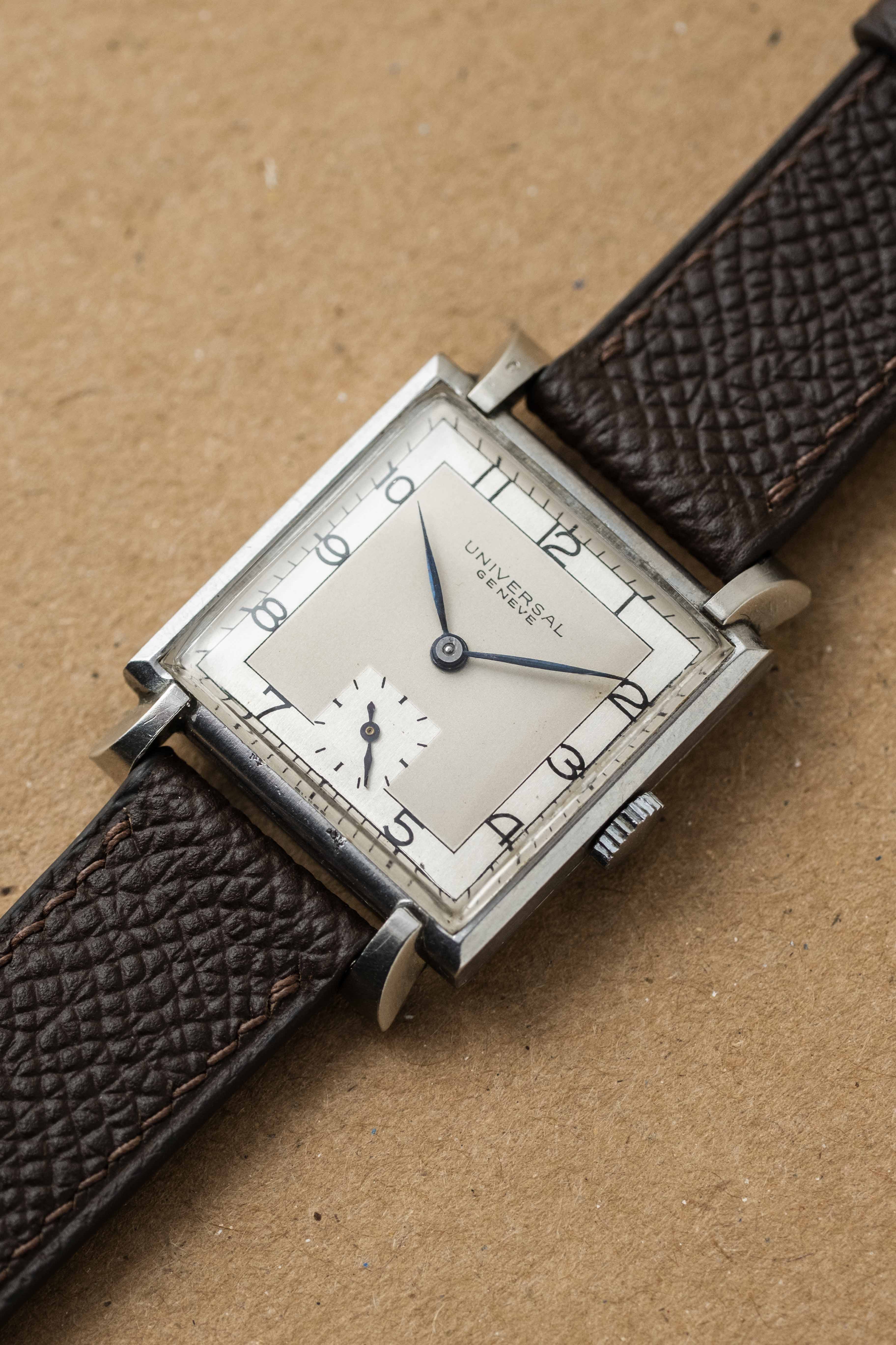 Universal Genéve Carrée Tank 'Art Deco' Dial 1940s