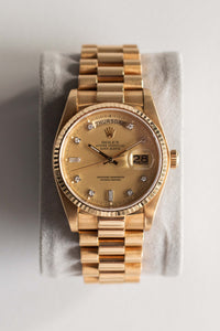 Rolex Day-Date Ref. 18038 ‘Lemon’ Dial 1983 w/ Box & Service Papers